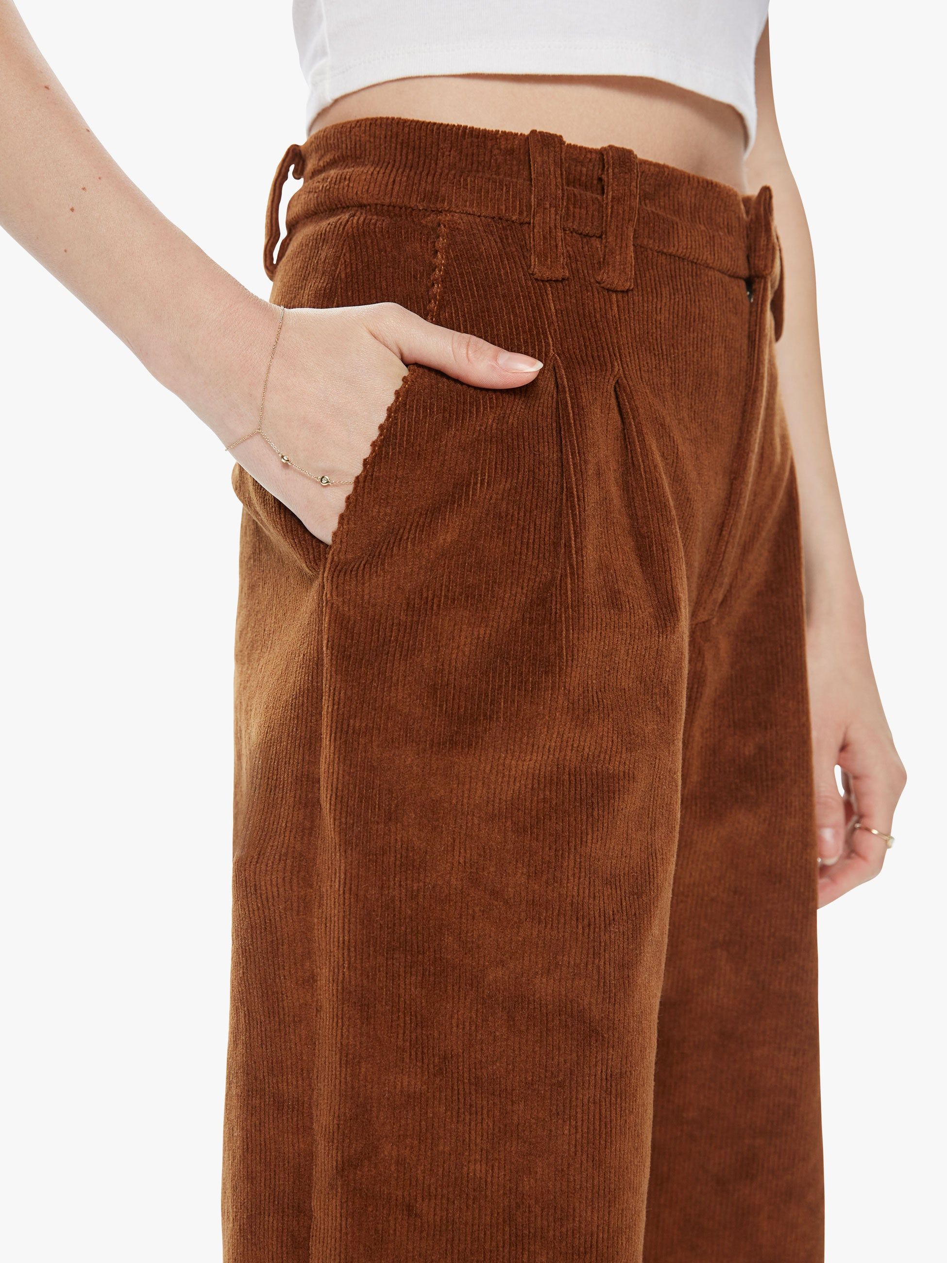 SPRWMN Straight Leg Trouser - Dark Cognac sold by MOTHER product image thumbnail 5