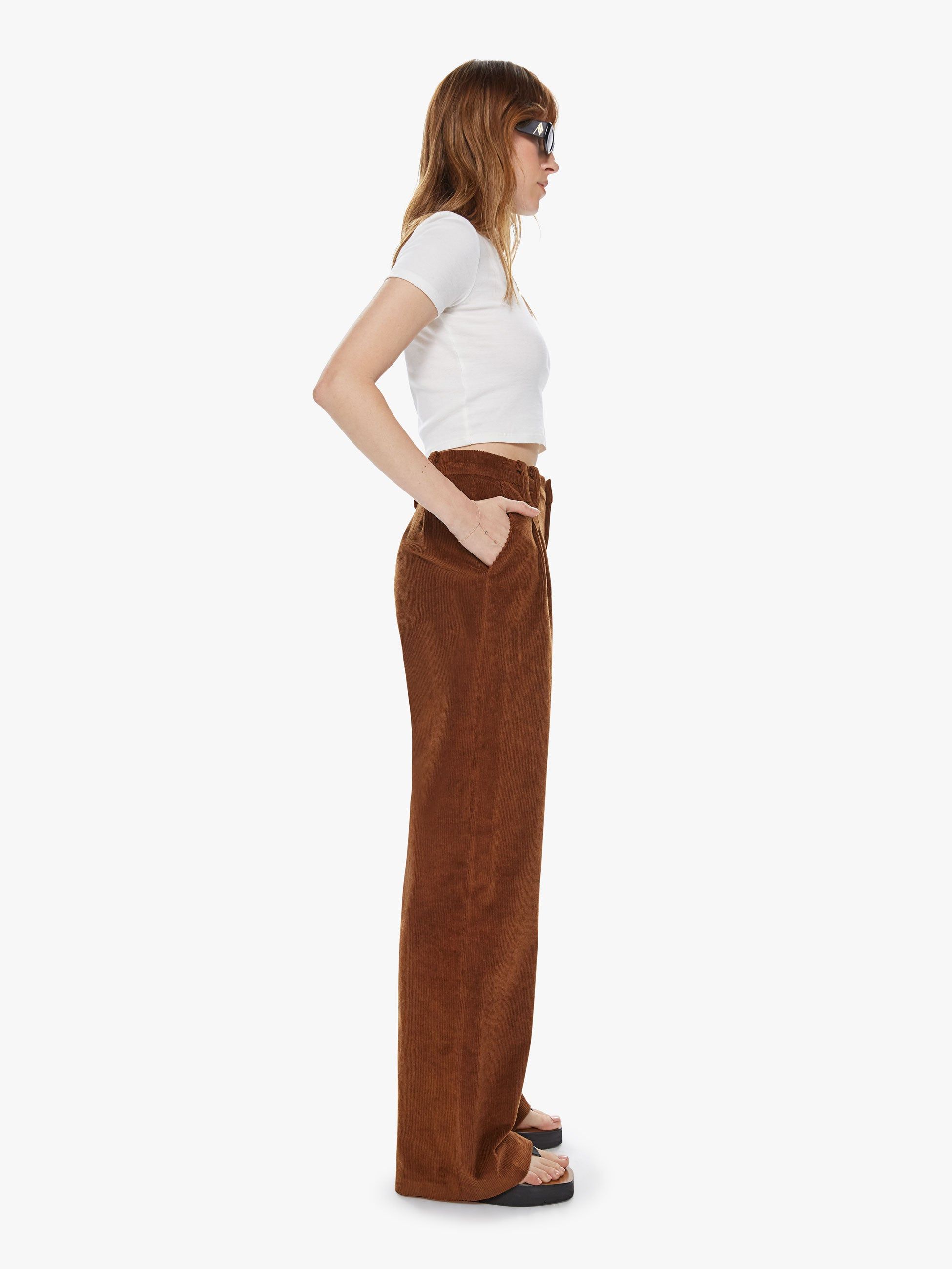 SPRWMN Straight Leg Trouser - Dark Cognac sold by MOTHER product image thumbnail 3