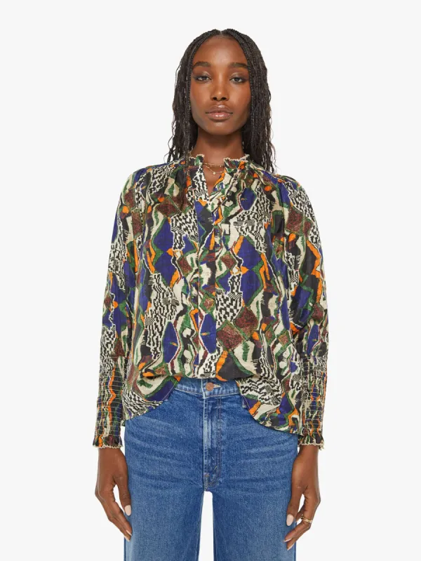Maria Cher Julieta Blouse - Cooper Blue sold by MOTHER
