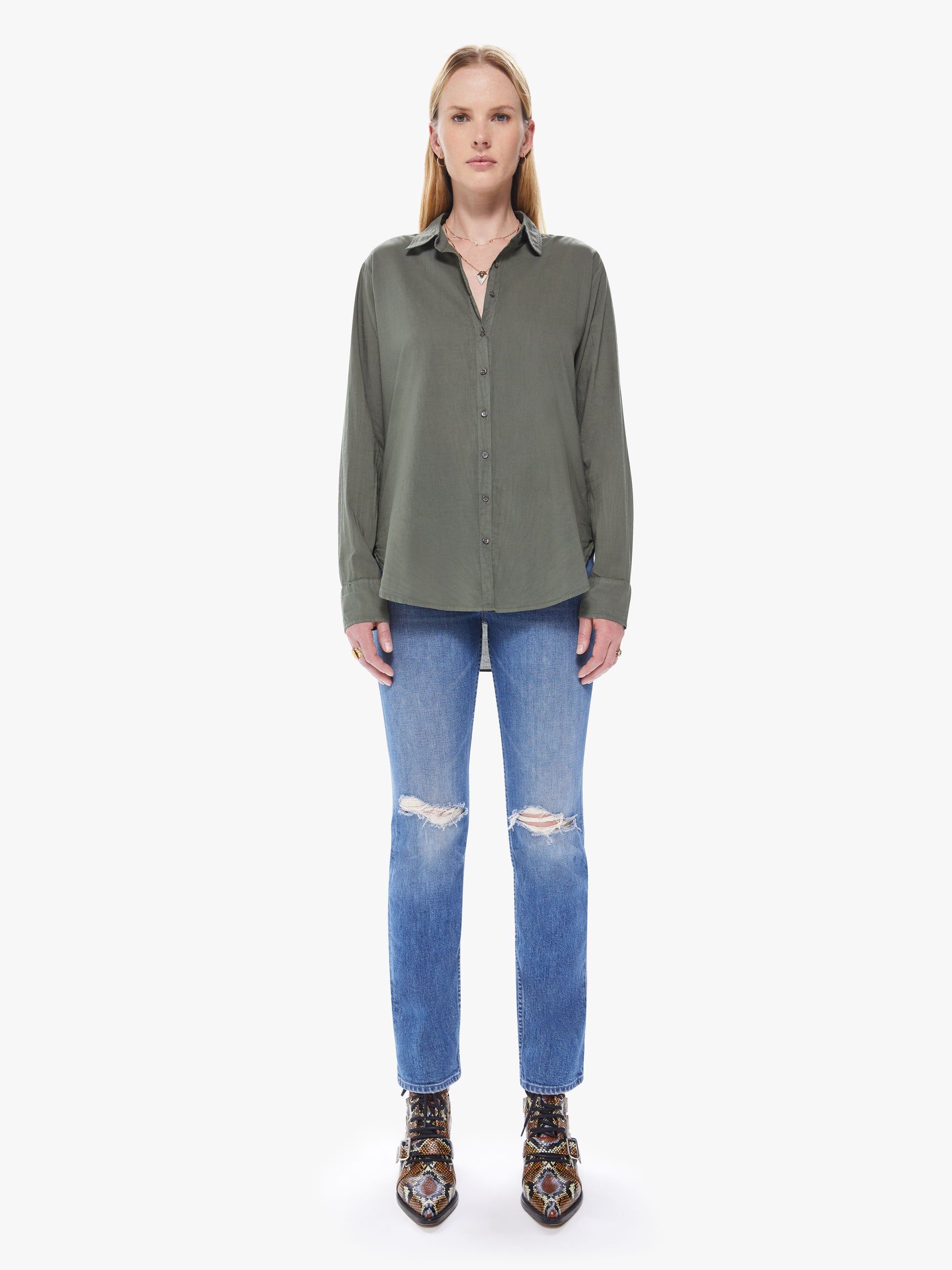XiRENA Beau Shirt - Dark Sage sold by MOTHER product image thumbnail 5