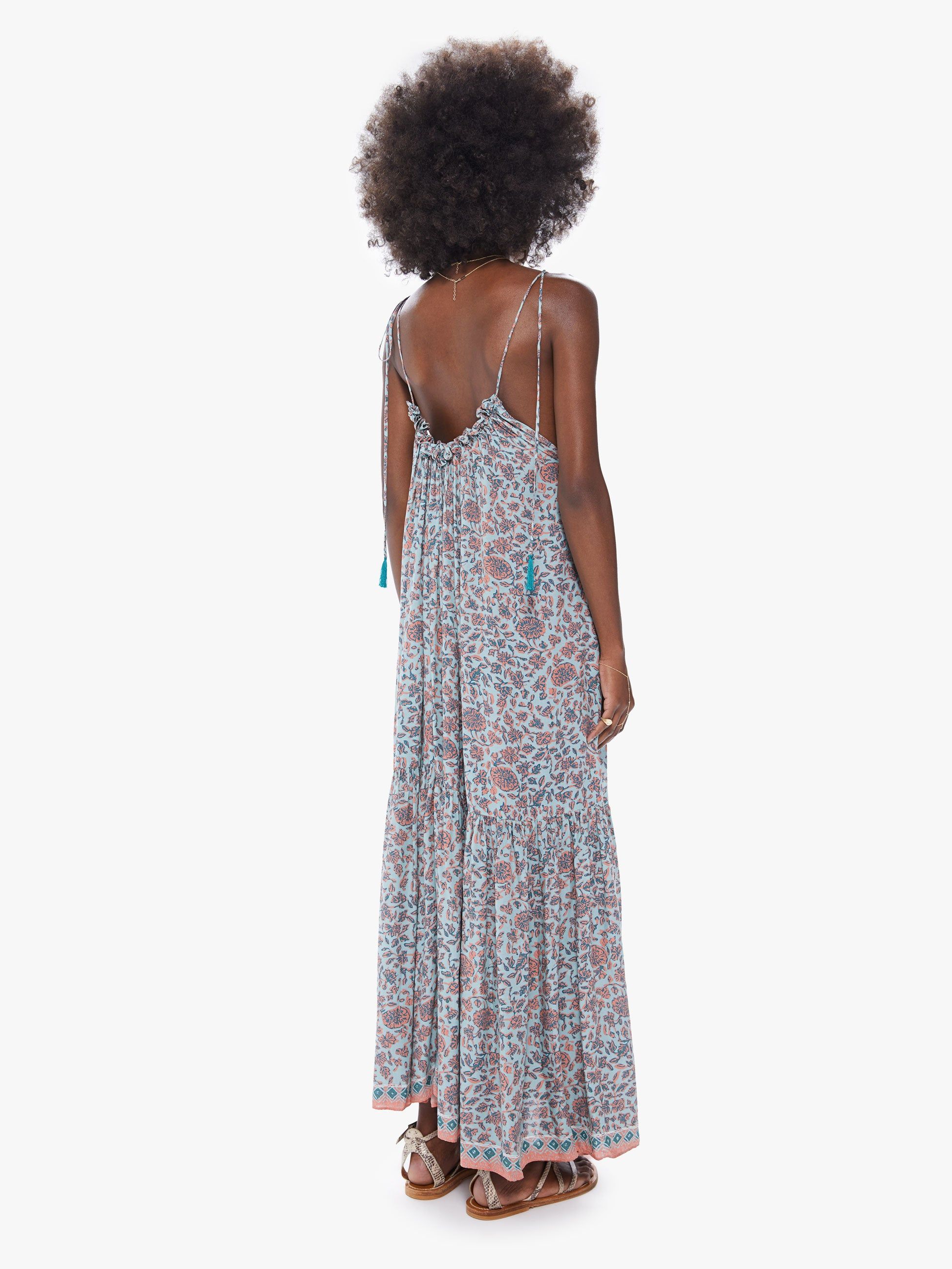 Natalie Martin Jerusha Dress - Bloom Print Seafoam sold by MOTHER product image thumbnail 4