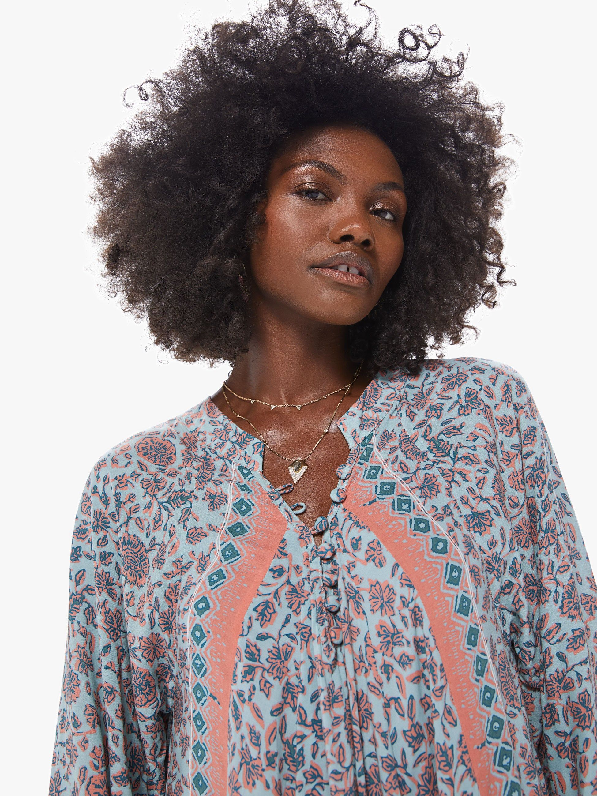 Natalie Martin Fiore Maxi - Bloom Print Seafoam sold by MOTHER product image thumbnail 5