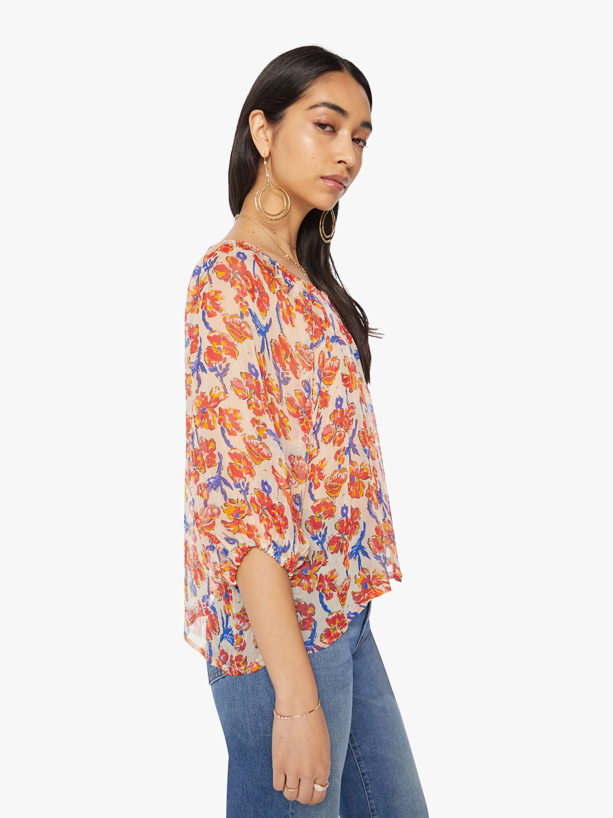 Natalie Martin Ella Top - Water Color Clementine sold by MOTHER product image thumbnail 3