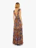 Maria Cher Natalie Long Dress - Tobacco Confetti sold by MOTHER