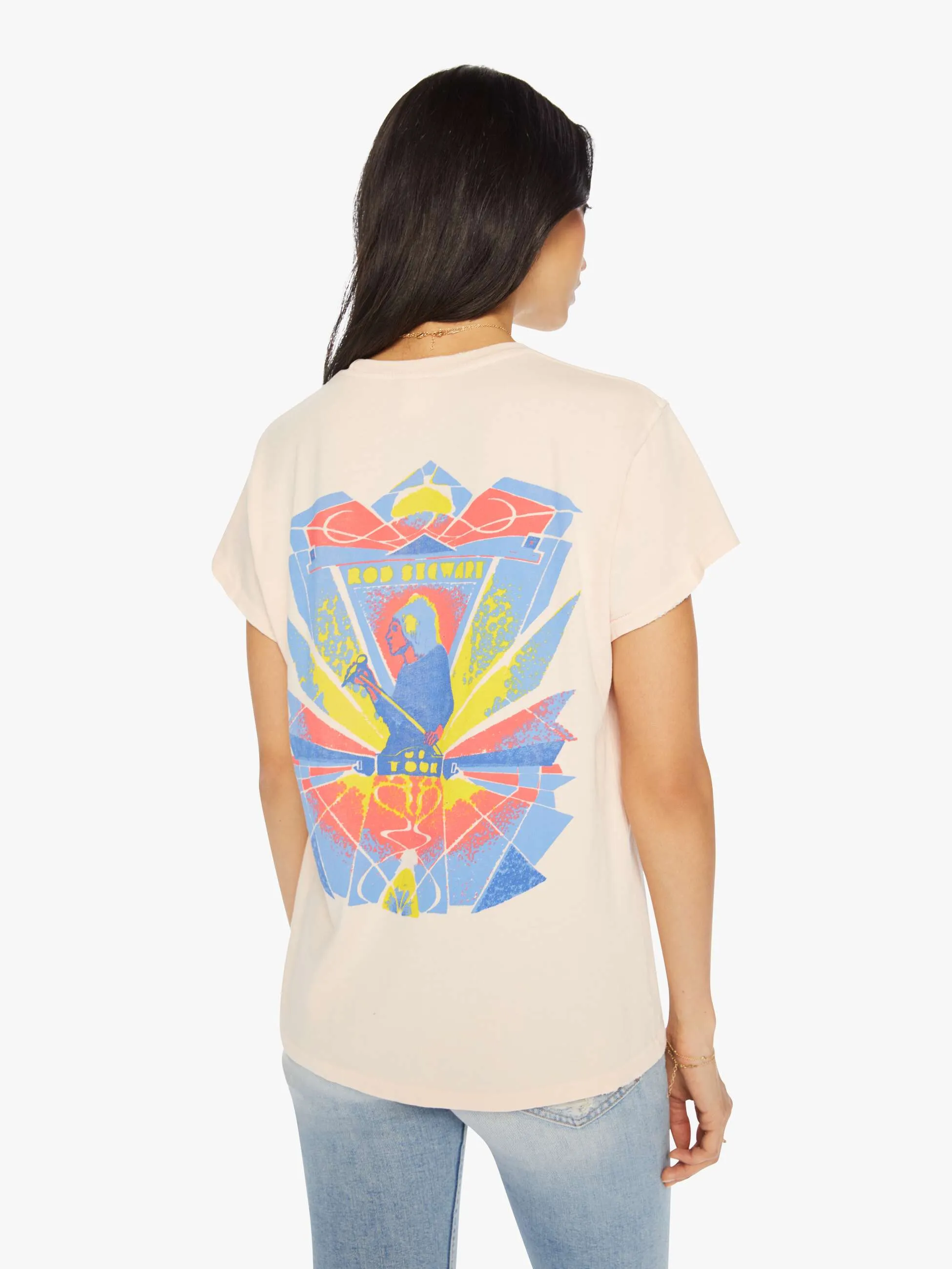 MadeWorn Rod Stewart Tee - Pink Pigment sold by MOTHER product image thumbnail 4