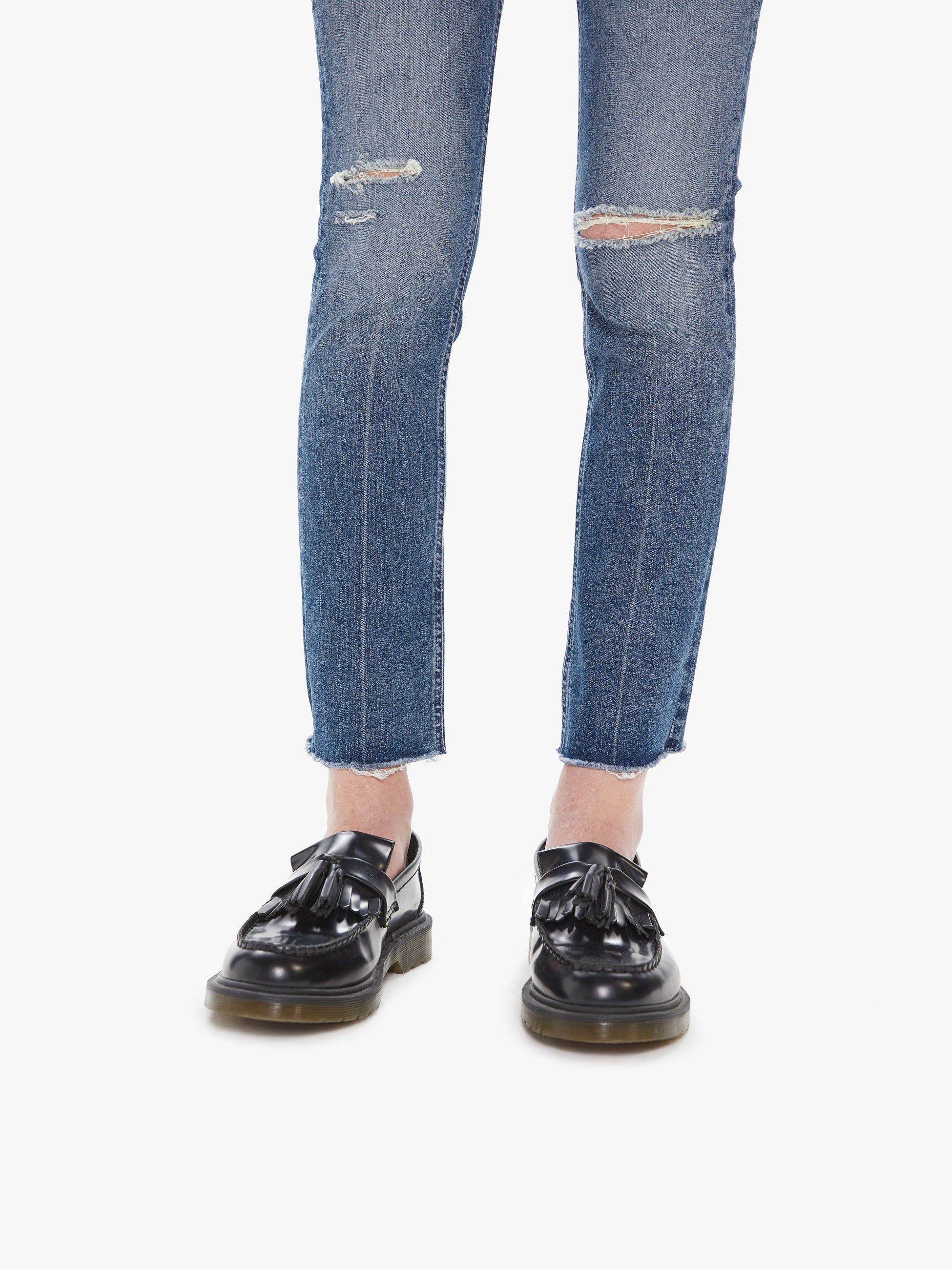 The Mid Rise Dazzler Ankle Fray - Going In Circles sold by MOTHER product image thumbnail 5