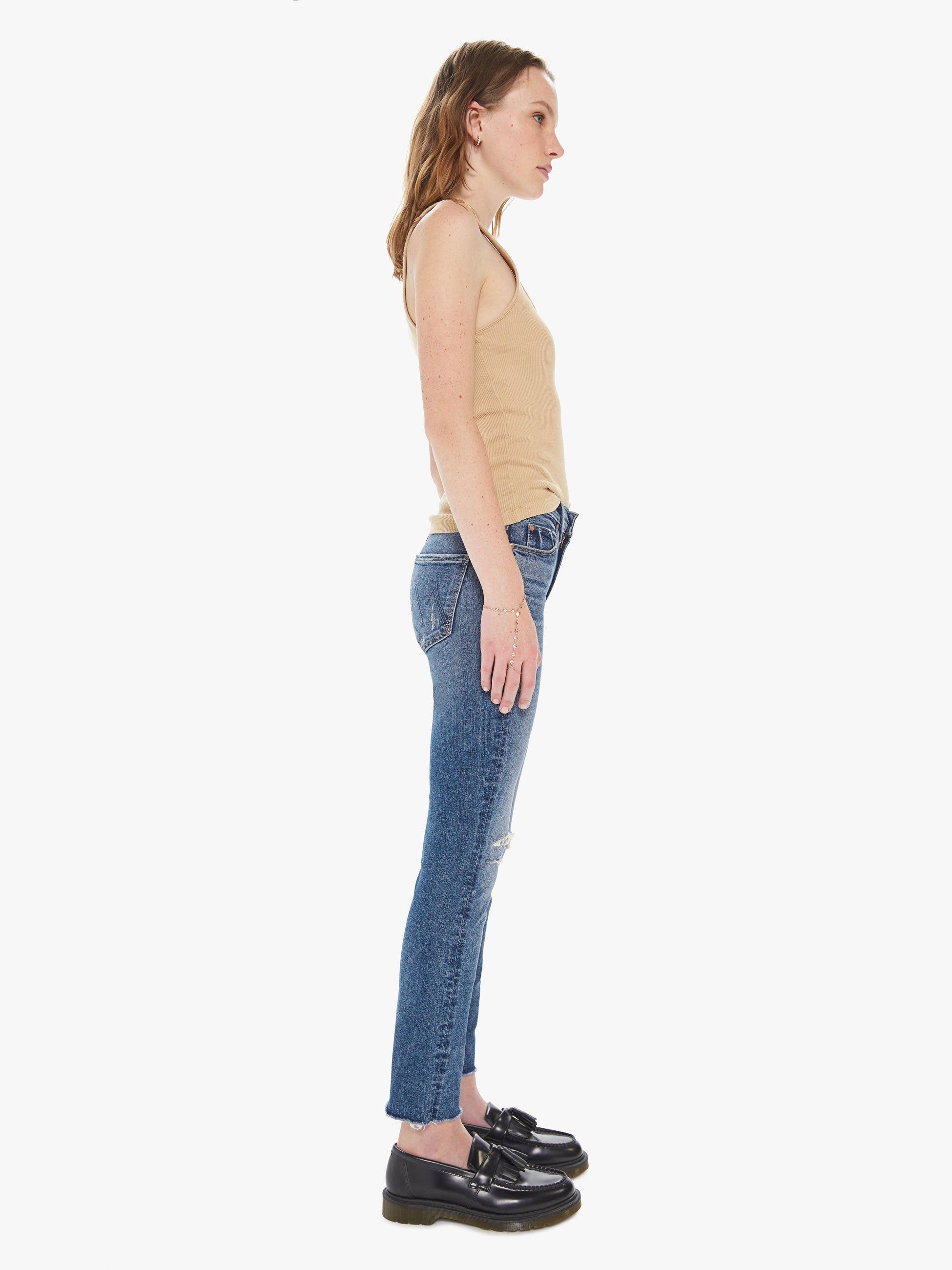 The Mid Rise Dazzler Ankle Fray - Going In Circles sold by MOTHER product image thumbnail 3