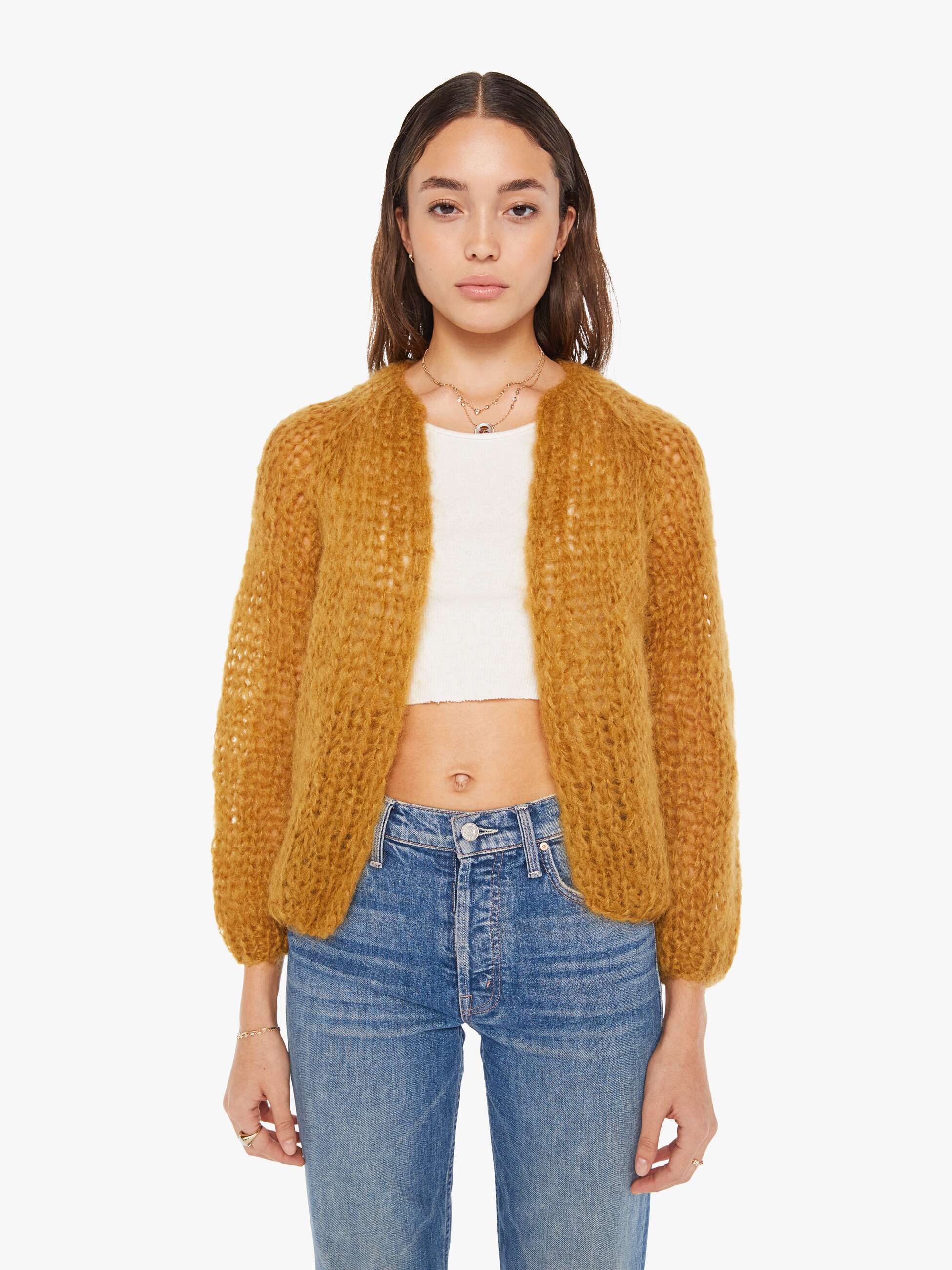 Maiami Mohair Small Cardigan - Hay sold by MOTHER product image thumbnail 2