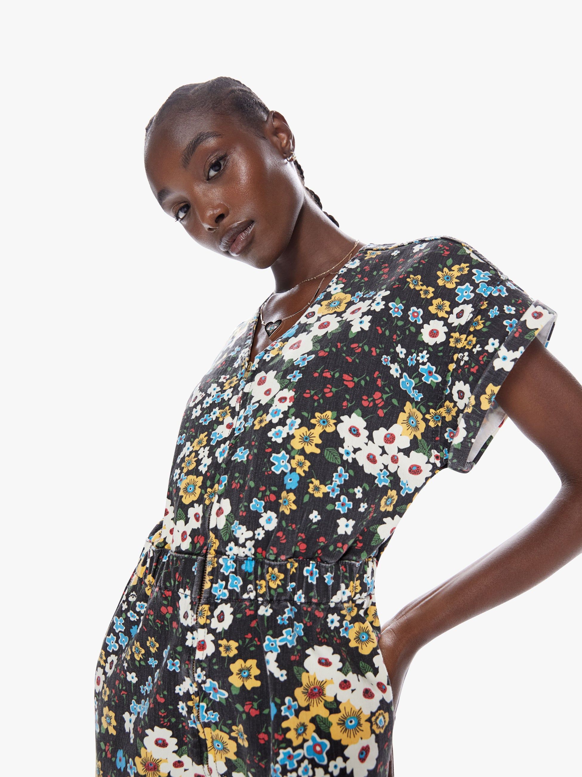 The Cinched Jumpsuit - Pushing Daisies sold by MOTHER product image thumbnail 5