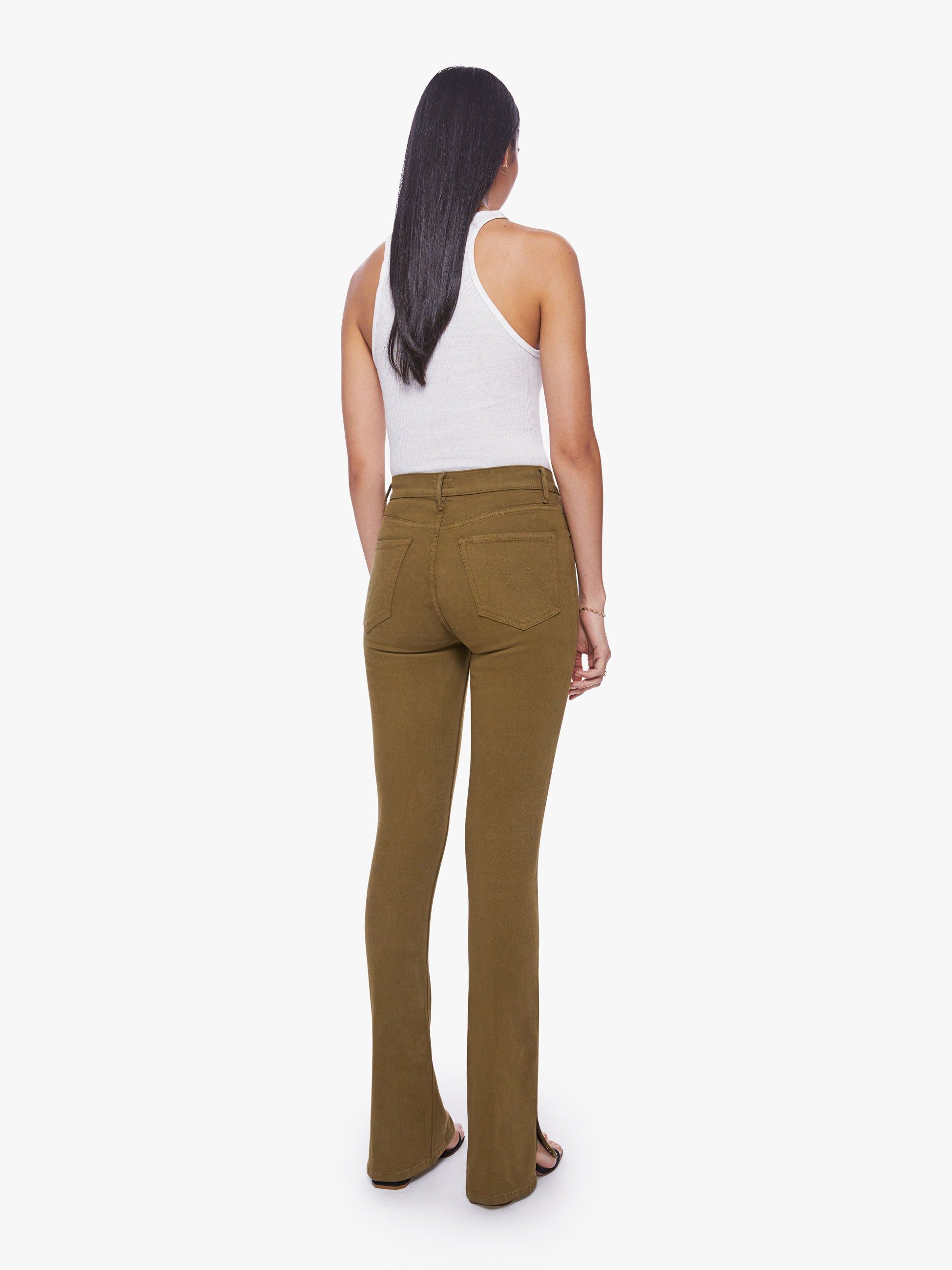 High Waisted Runaway Slice Heel - Fir Green sold by MOTHER product image thumbnail 5