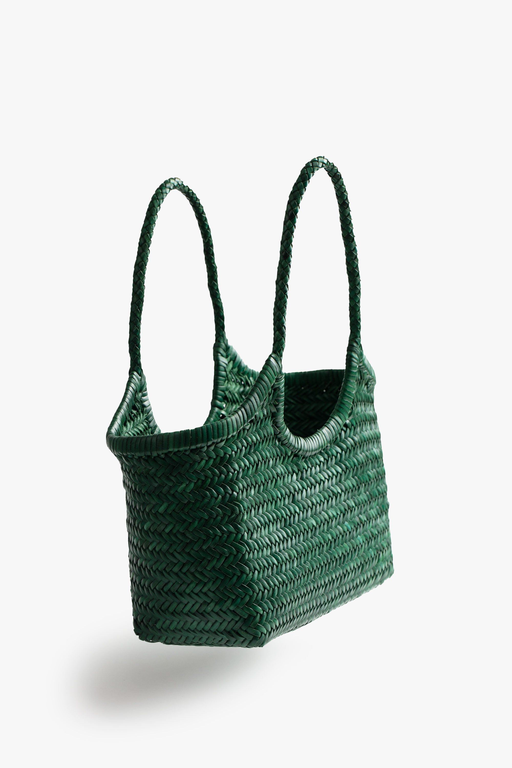 Basket Case Kerala Medium Leather Tote - Forest sold by MOTHER product image thumbnail 4