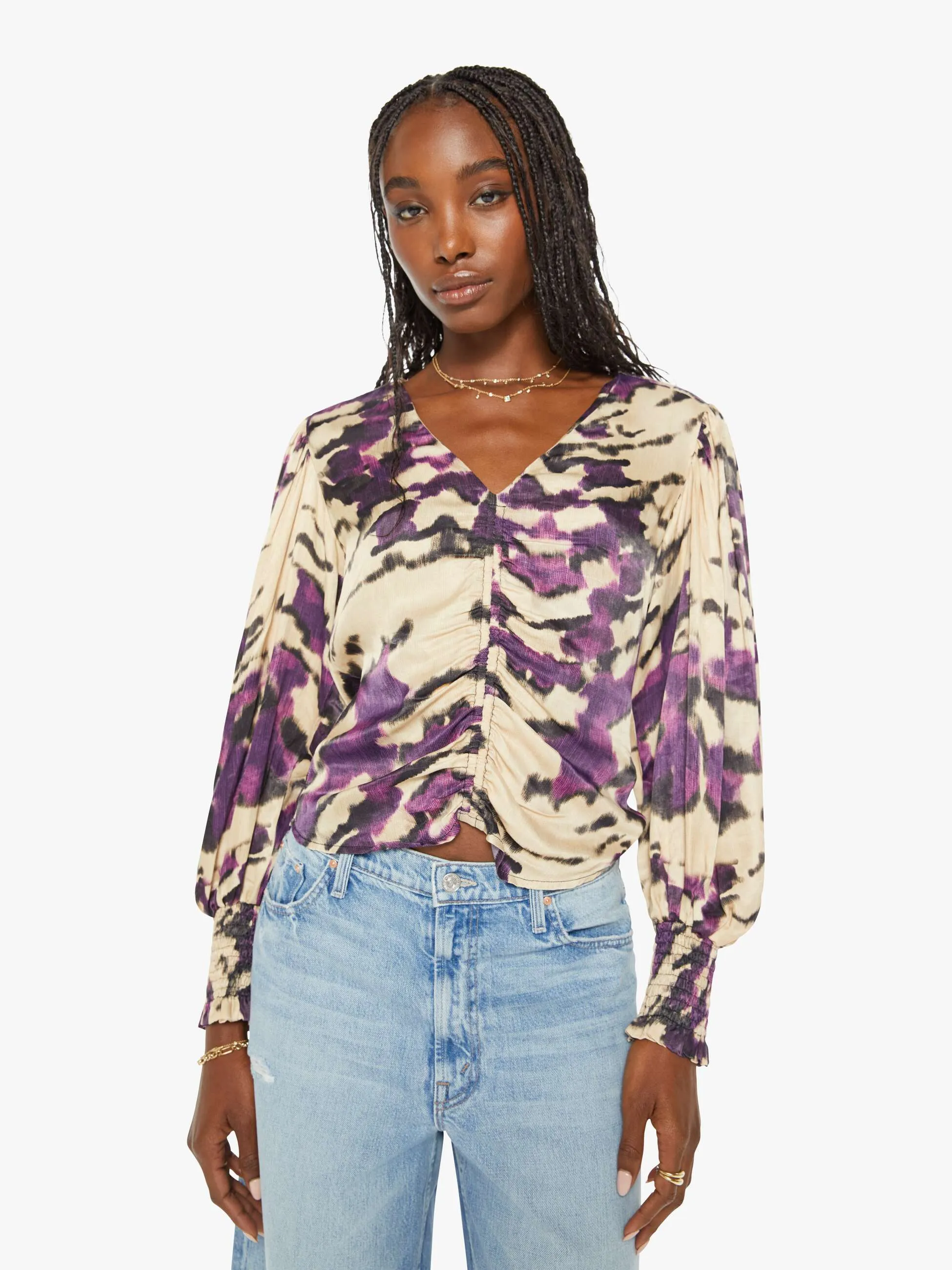 Maria Cher Auka Top - Wild Violet sold by MOTHER