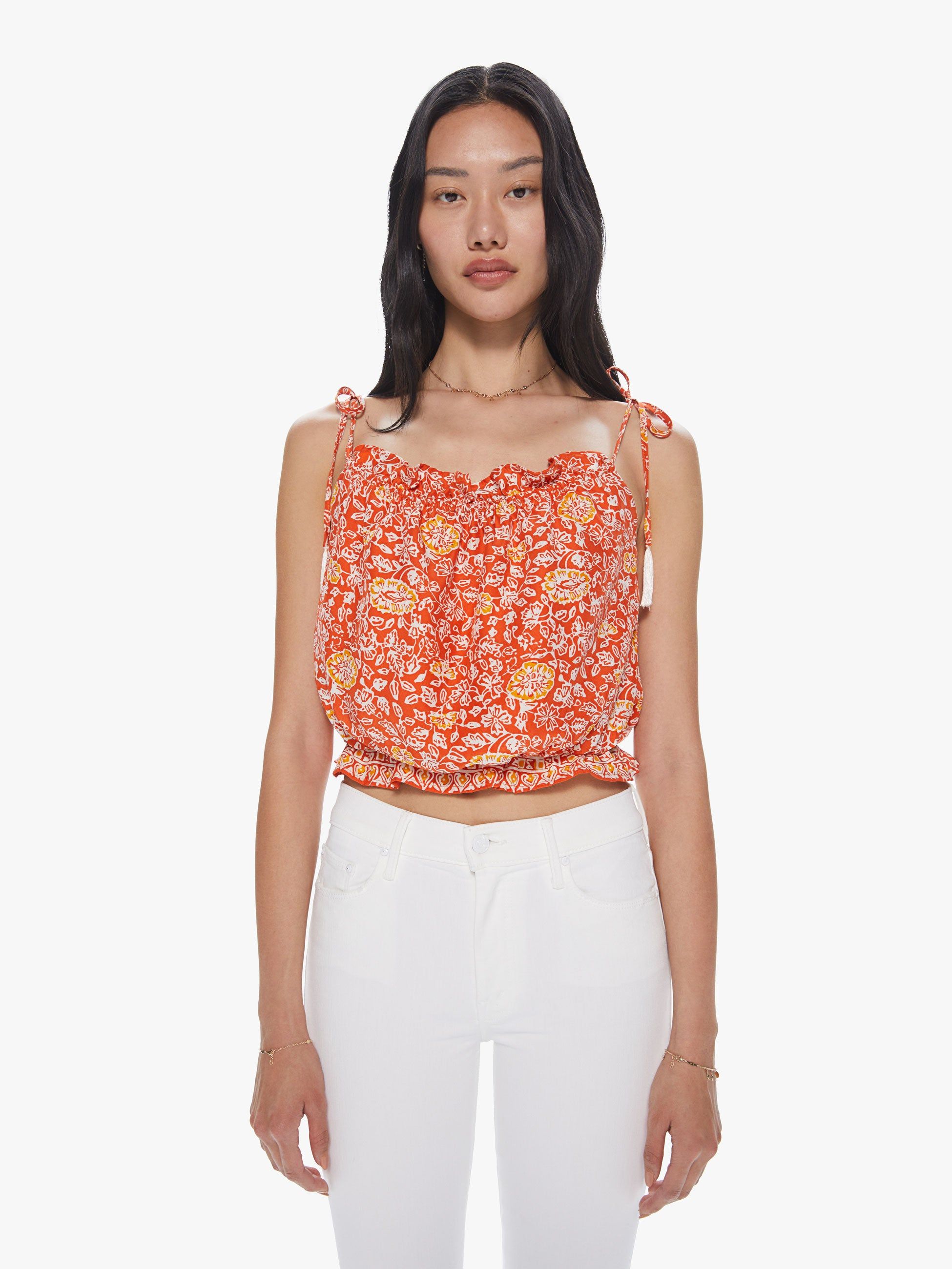 Natalie Martin Poppy Top - Floral Print Tuscany Sun sold by MOTHER