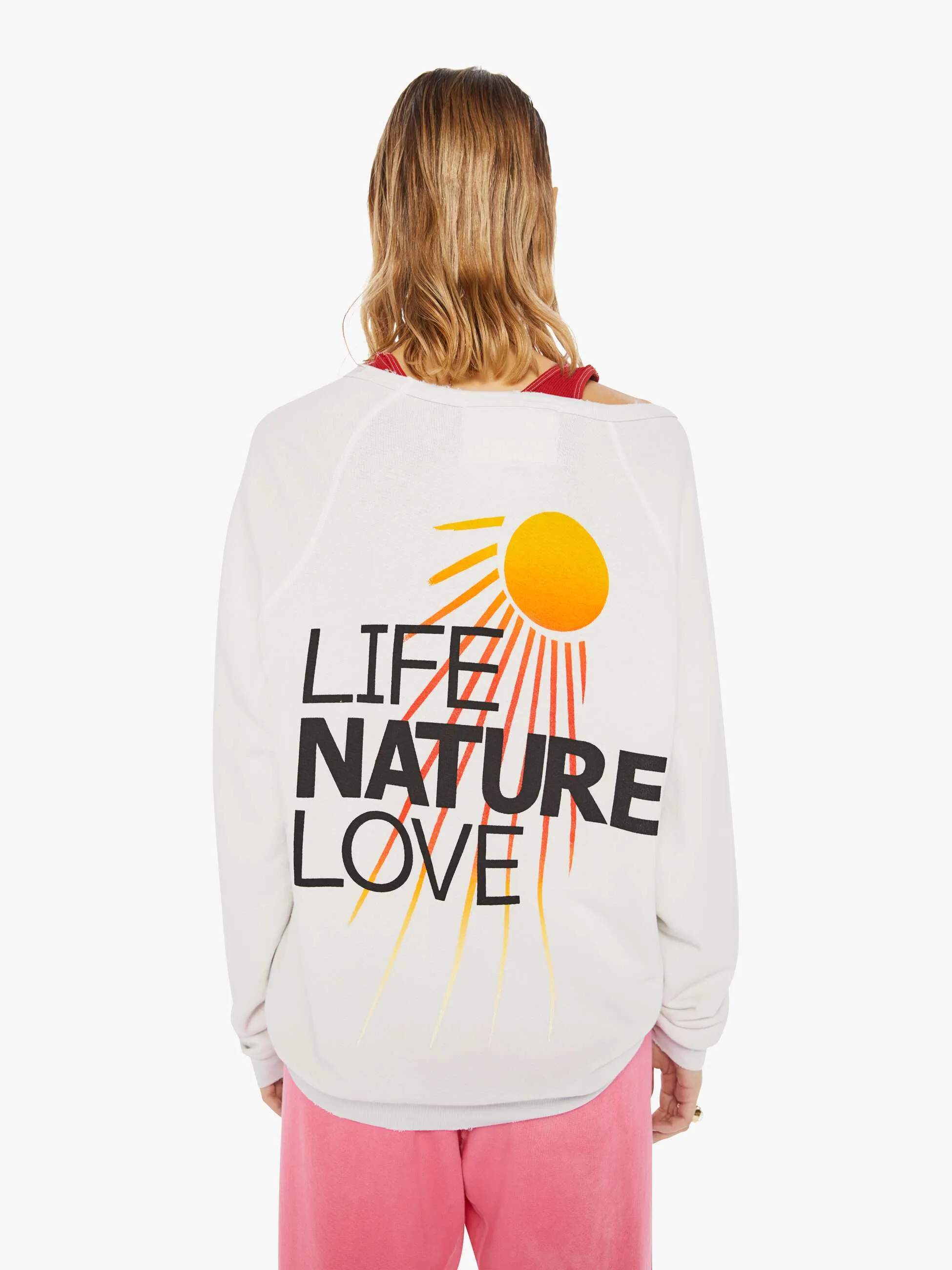 FREECITY LNLSUN Superyumm Biggie Raglan - Chalk Glass sold by MOTHER