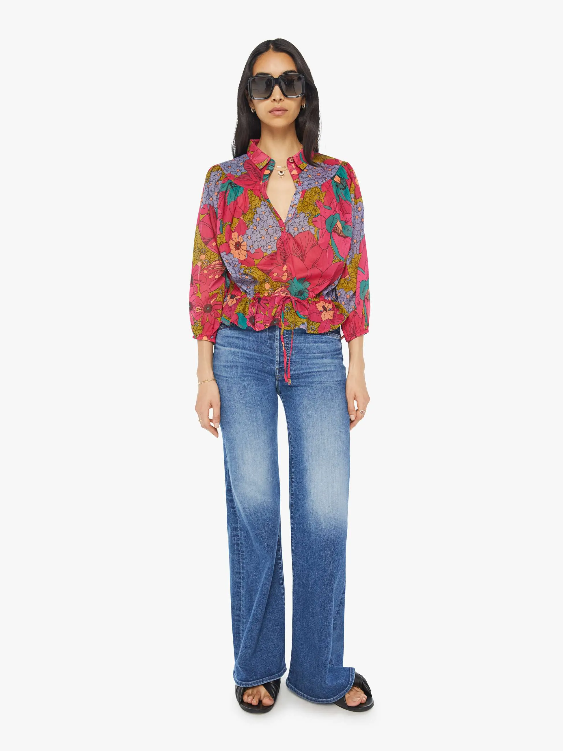 The Wasting Time Henley - Psychic Floral sold by MOTHER product image thumbnail 4