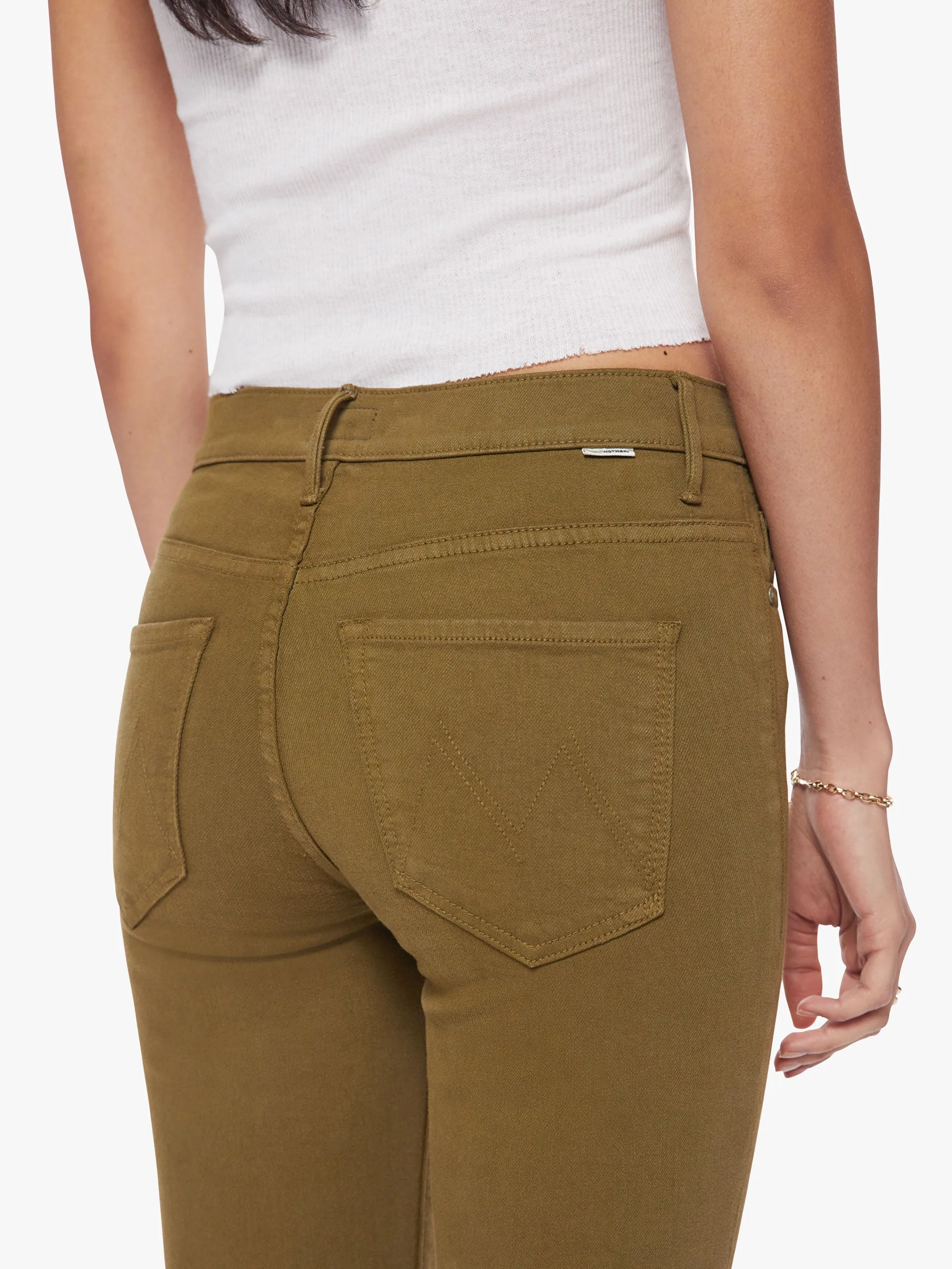 The Insider Crop Step Fray - Fir Green sold by MOTHER product image thumbnail 5