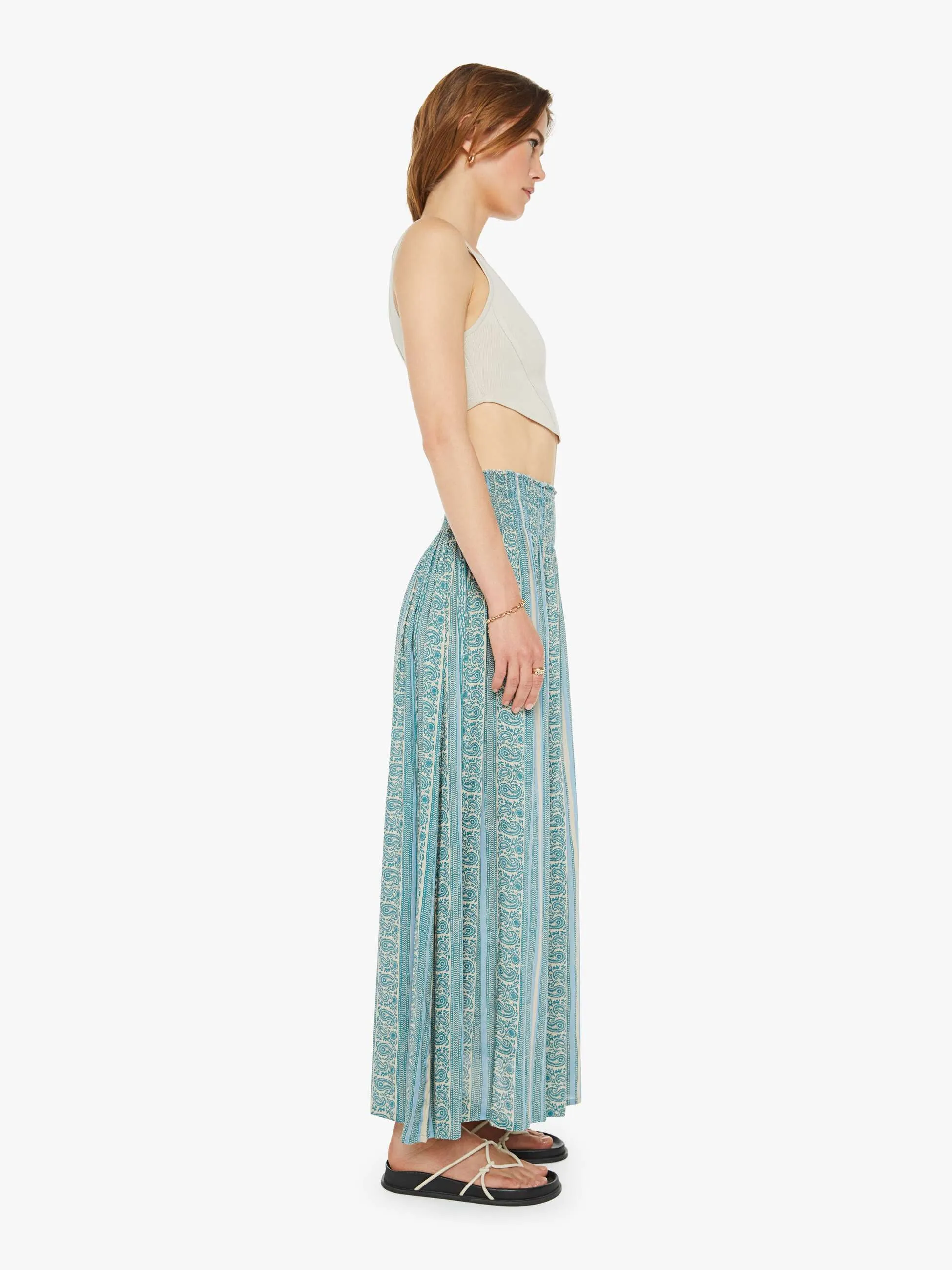 Natalie Martin Bella Skirt - Paisley Stripe Pool sold by MOTHER product image thumbnail 3