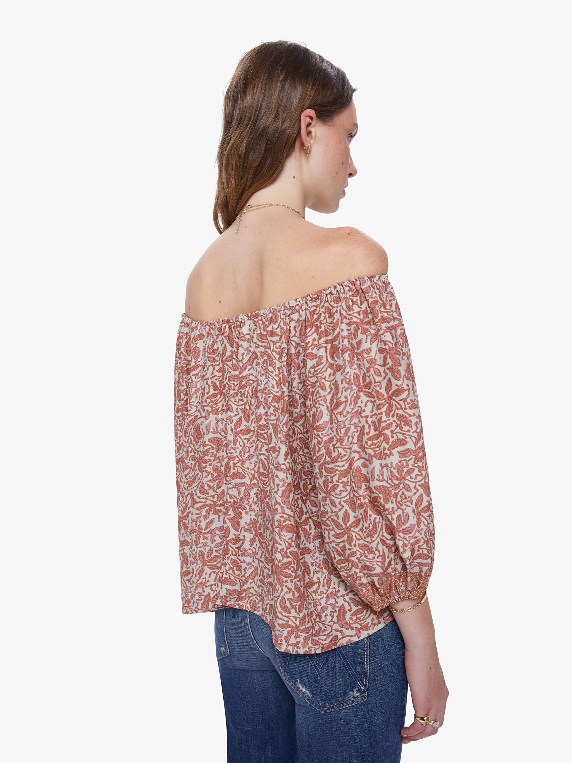 Natalie Martin Ella Top - Gloriosa Print Sandstone sold by MOTHER product image thumbnail 4