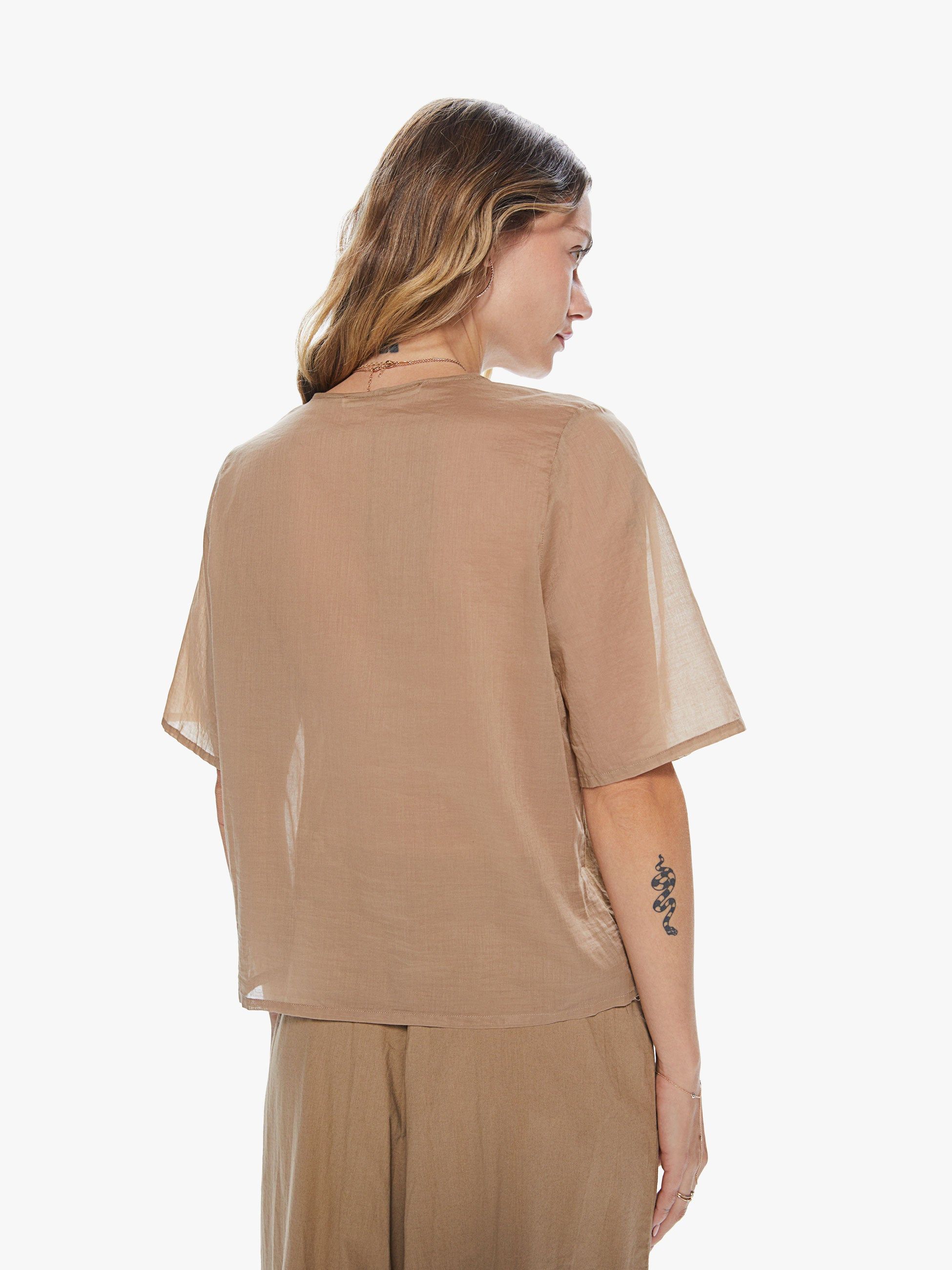 Elsa Esturgie Ganse Top - Camel sold by MOTHER product image thumbnail 4