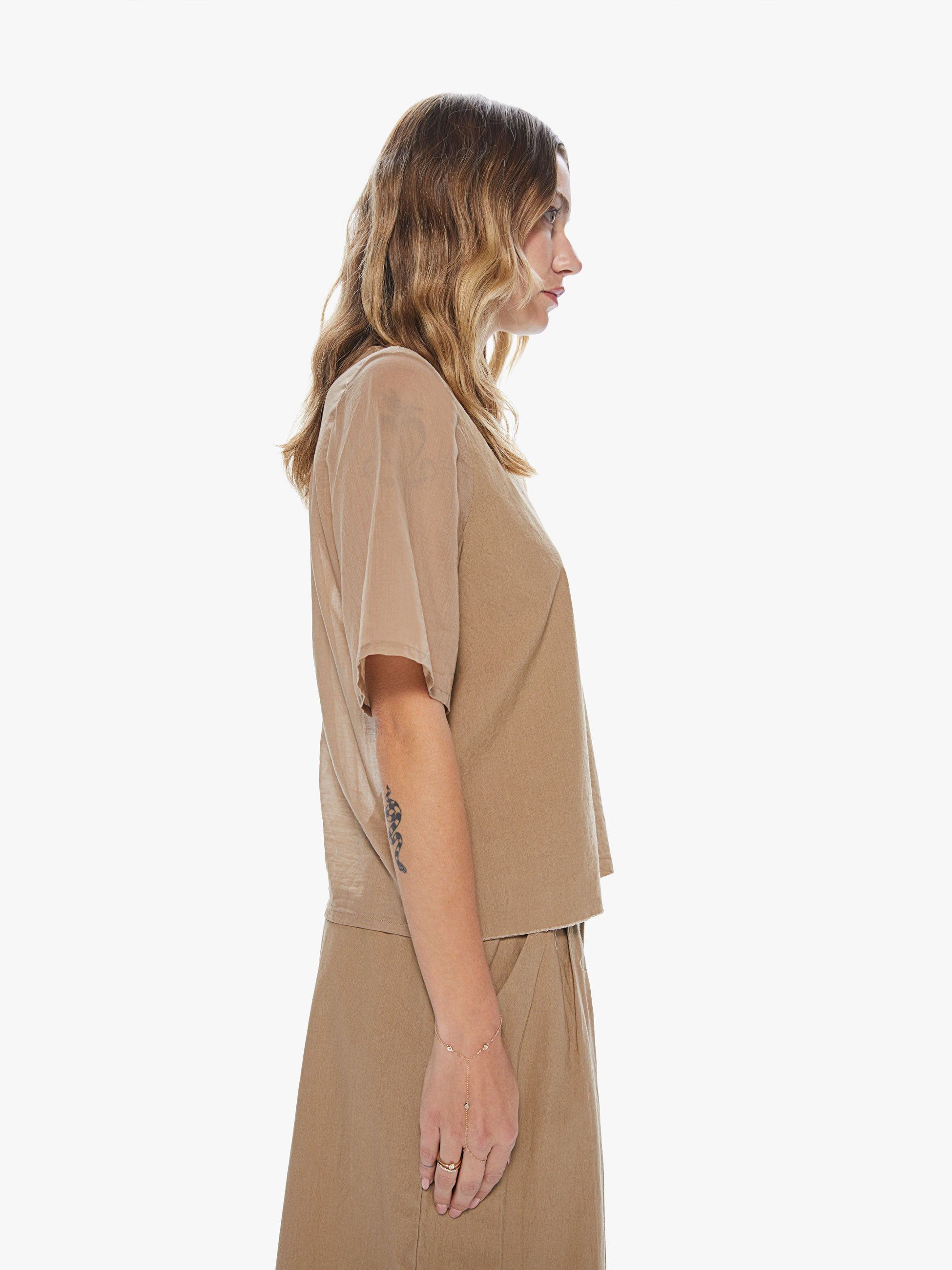 Elsa Esturgie Ganse Top - Camel sold by MOTHER product image thumbnail 3