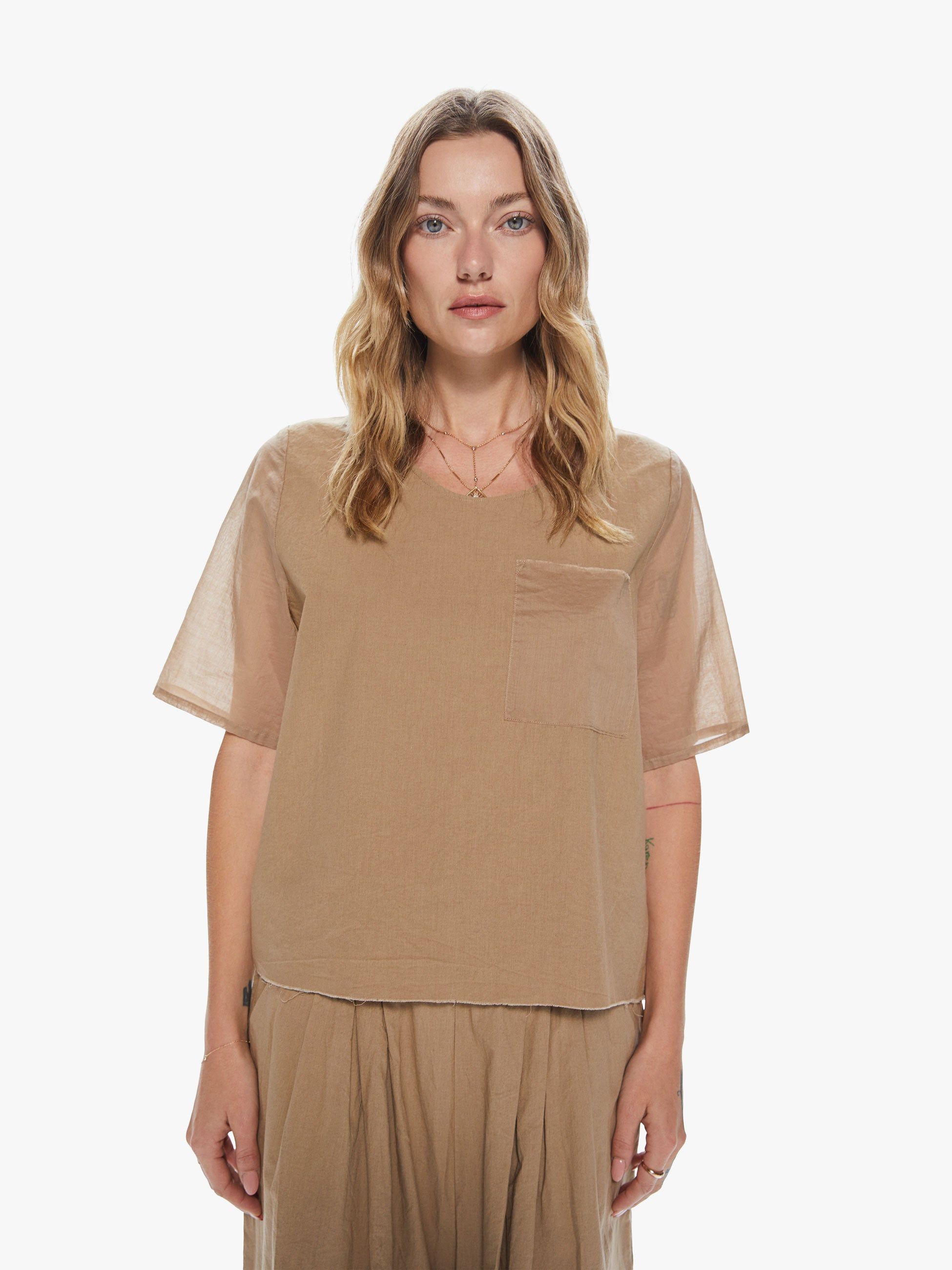 Elsa Esturgie Ganse Top - Camel sold by MOTHER product image thumbnail 2