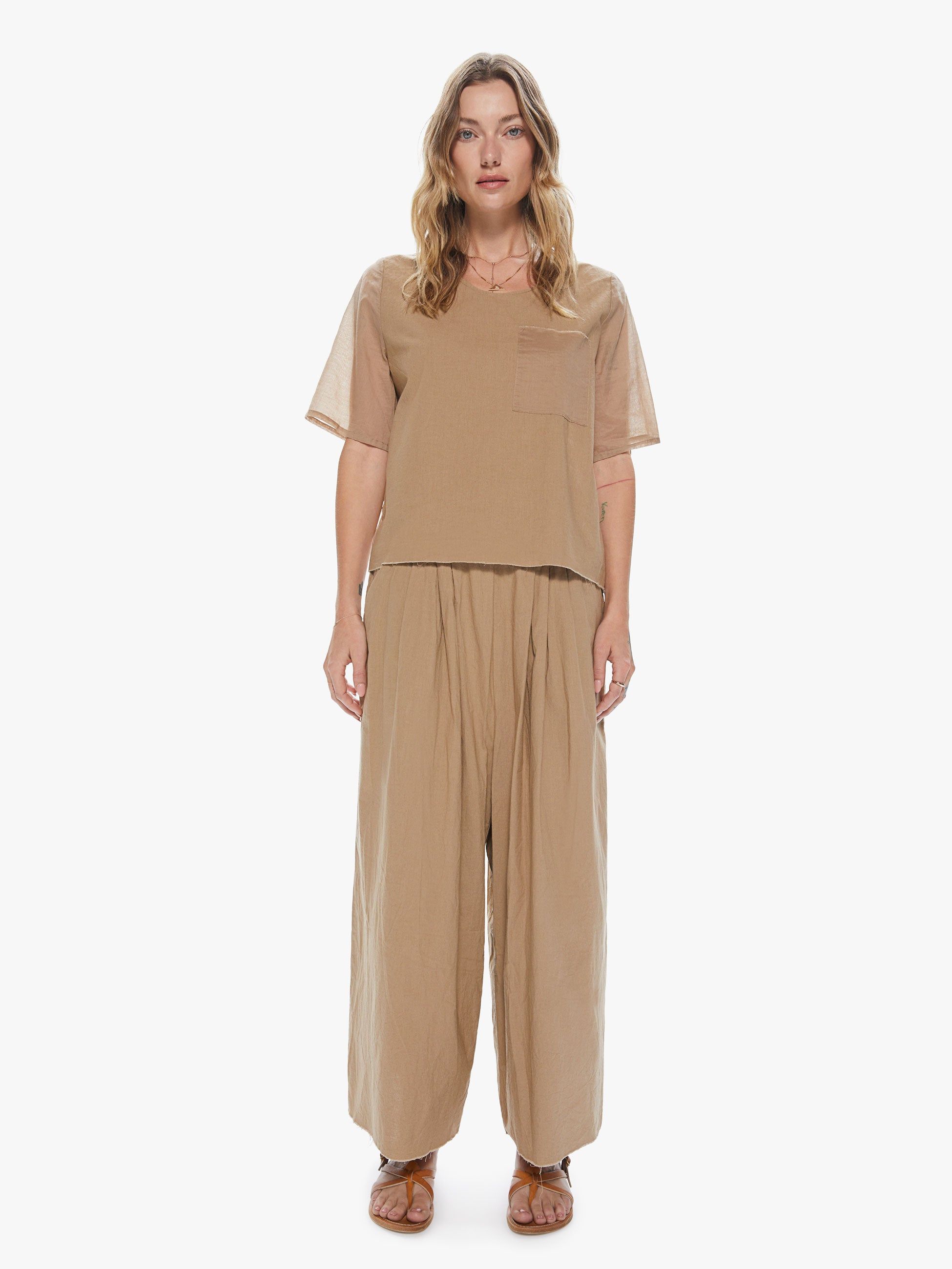 Elsa Esturgie Ganse Top - Camel sold by MOTHER product image thumbnail 5