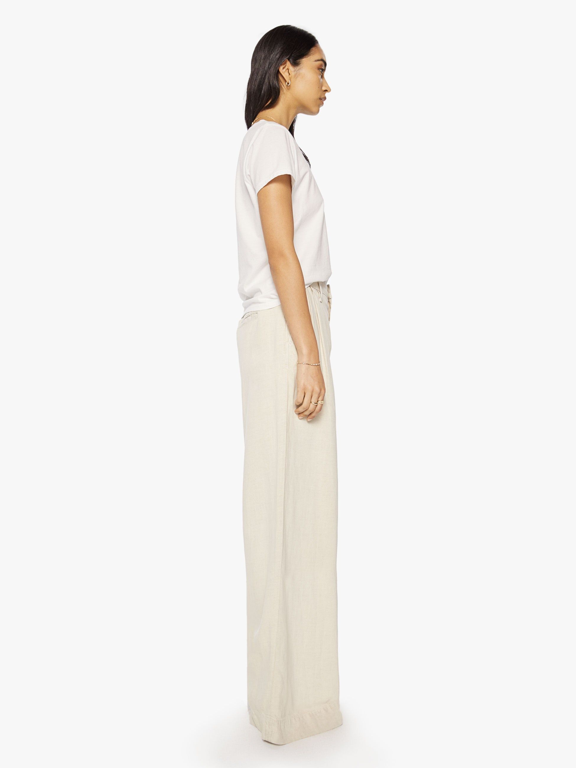 High Waisted Pouty Prep Heel - White Smoke sold by MOTHER product image thumbnail 2