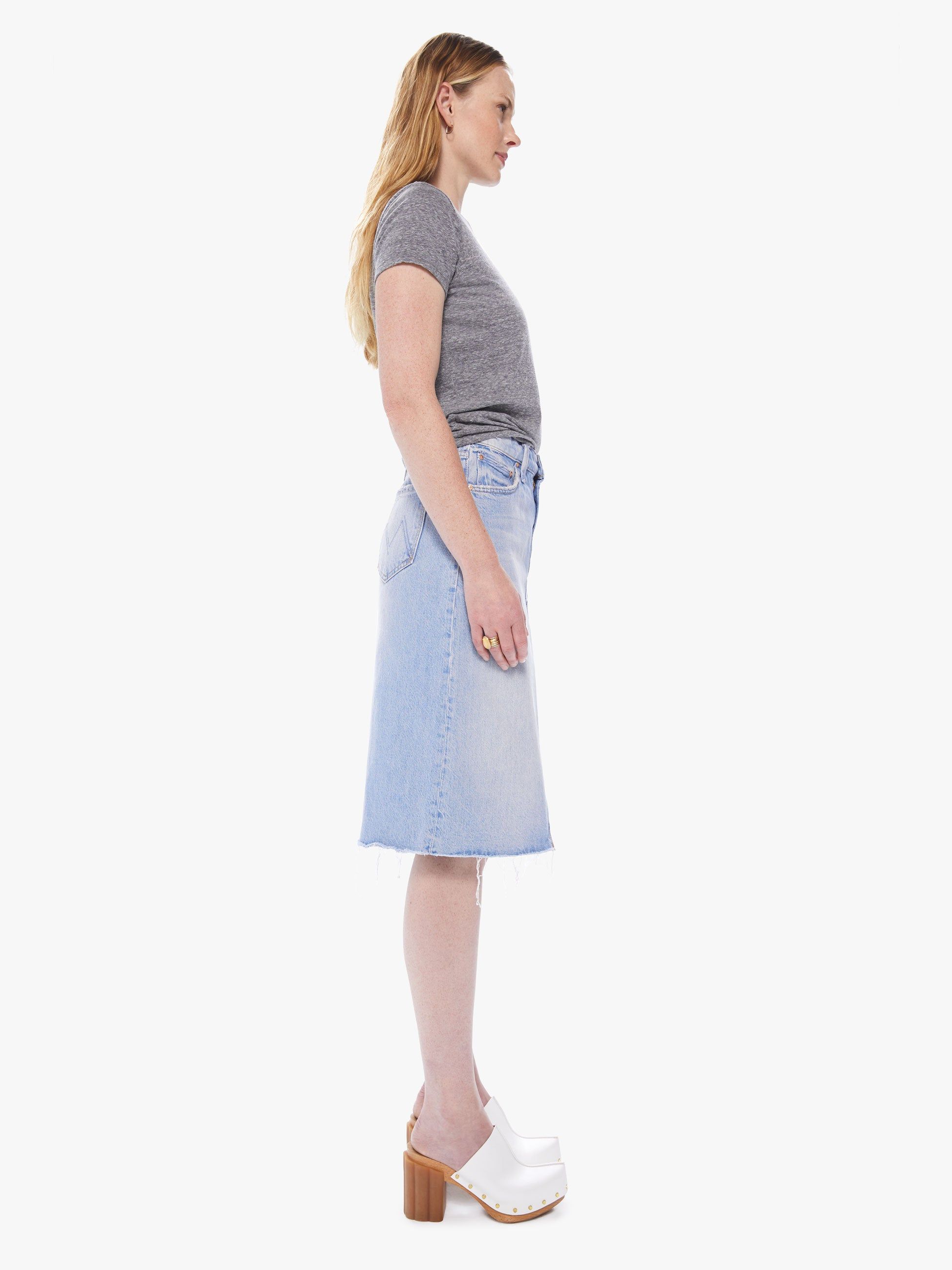 The Ditcher Midi Skirt Fray - Didn't I Warn You sold by MOTHER product image thumbnail 3