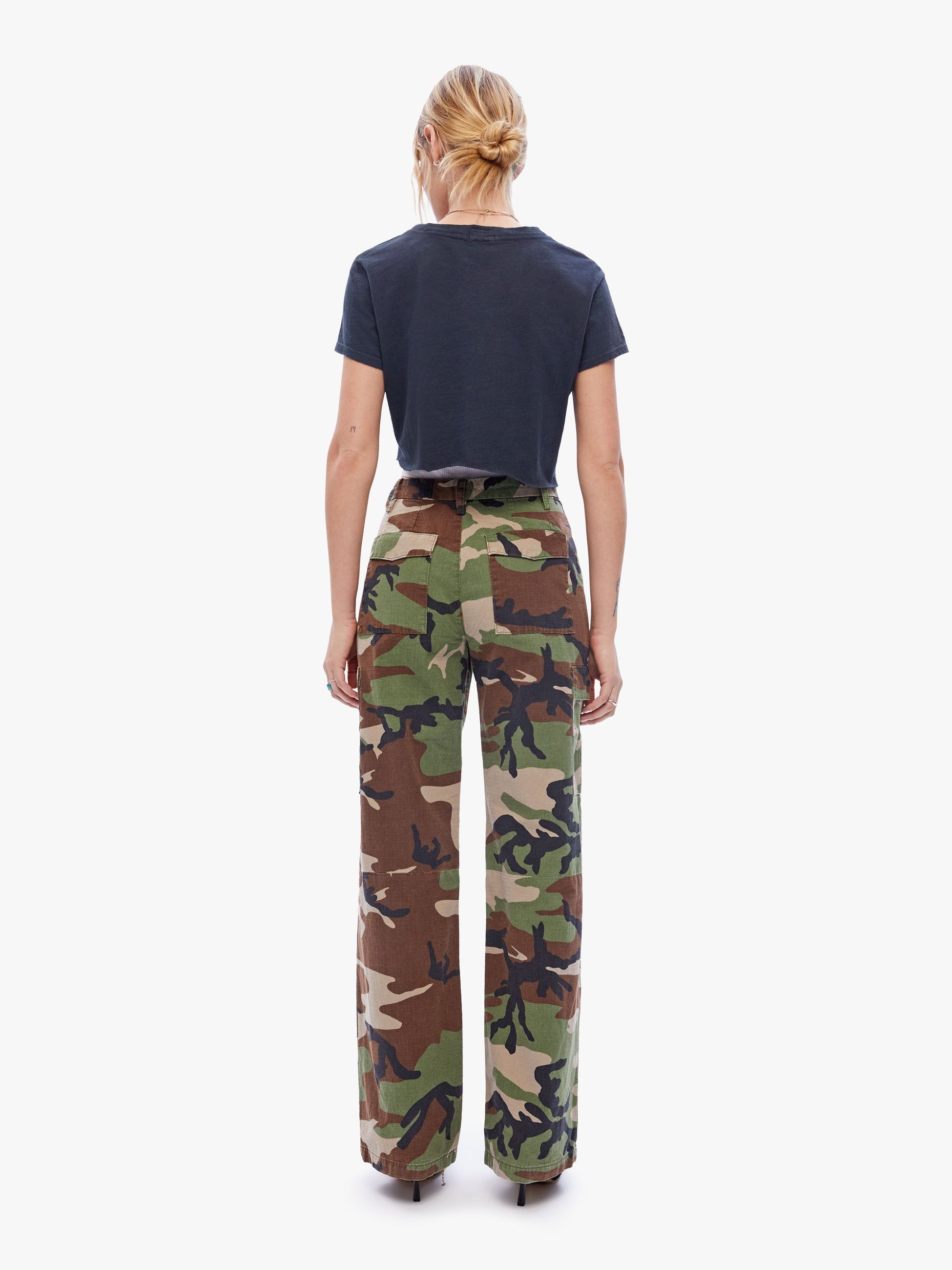 SPRWMN Baggy Lowrise Cargo Pant - Camouflage sold by MOTHER product image thumbnail 4