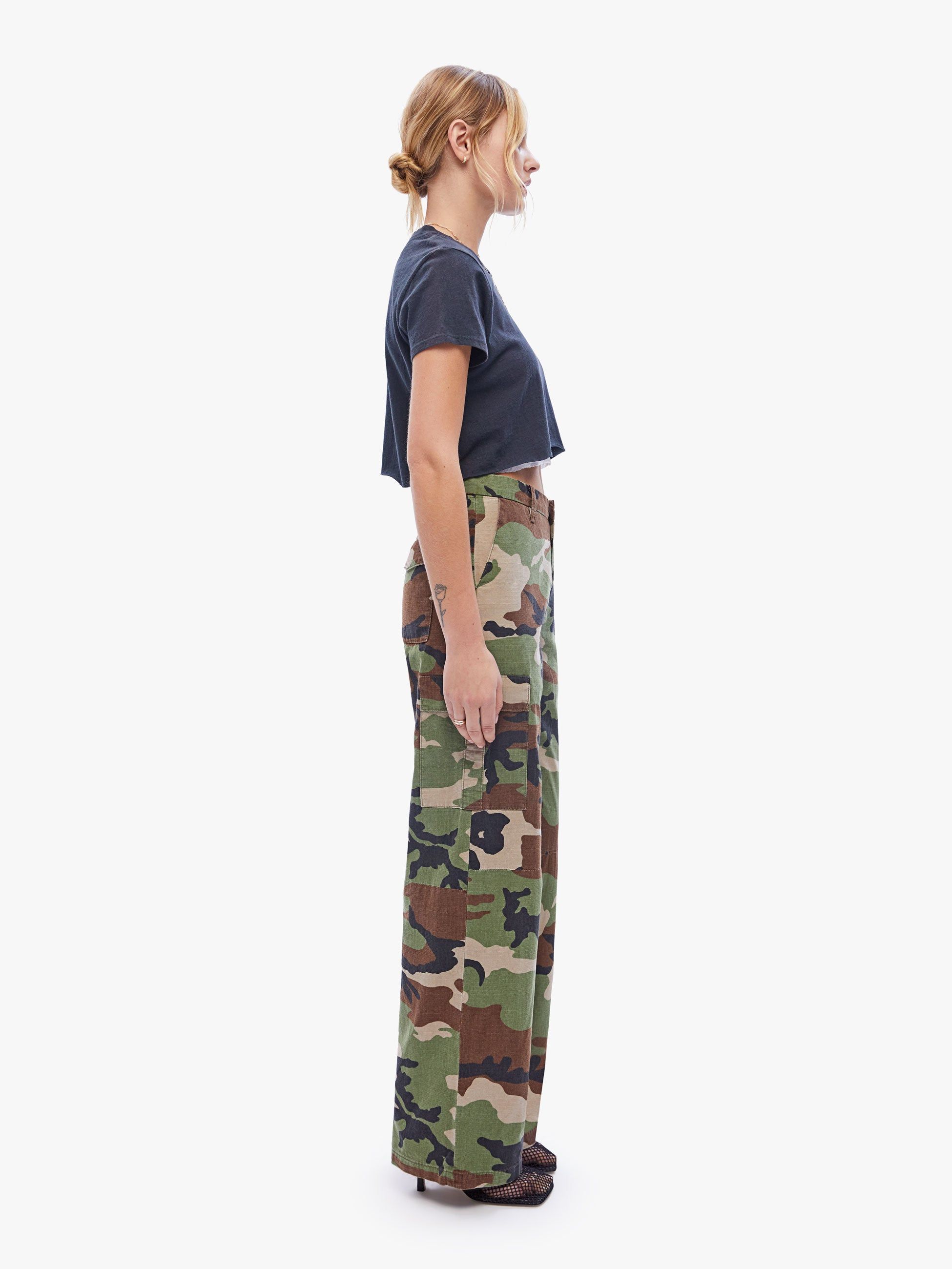 SPRWMN Baggy Lowrise Cargo Pant - Camouflage sold by MOTHER product image thumbnail 3