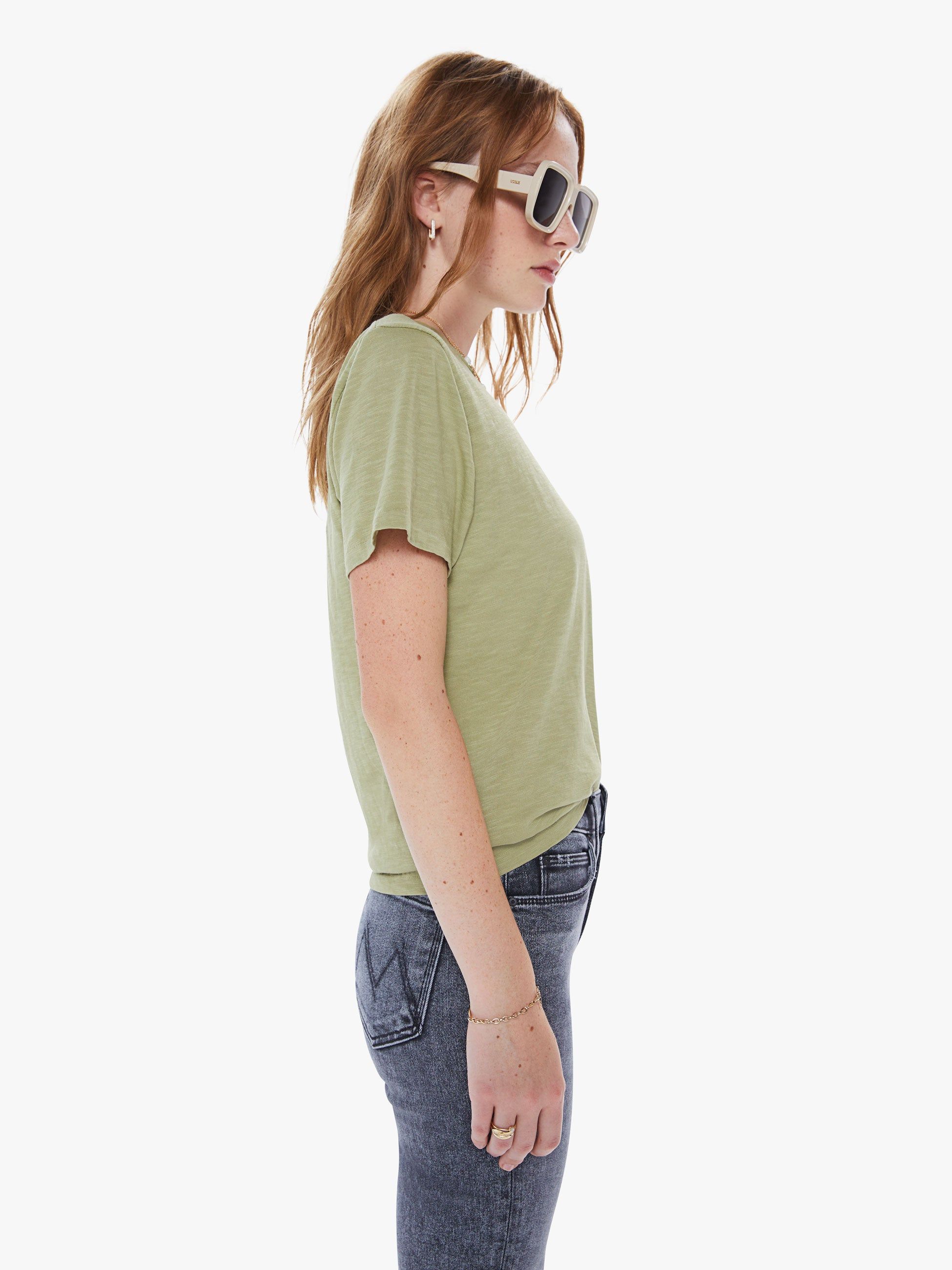Velva Sheen Rolled Short Sleeve Tee - V Green sold by MOTHER product image thumbnail 3