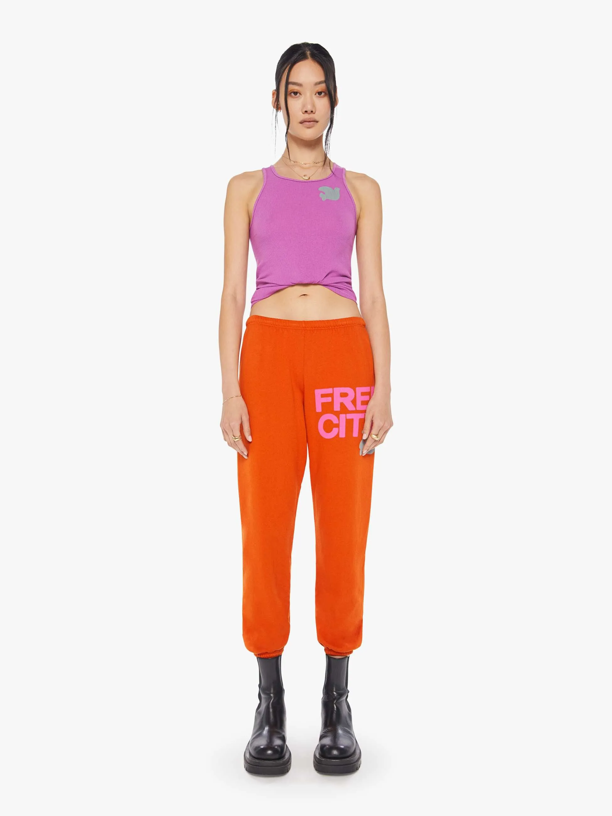 FREECITY Large Sweatpant - Orange Plant sold by MOTHER