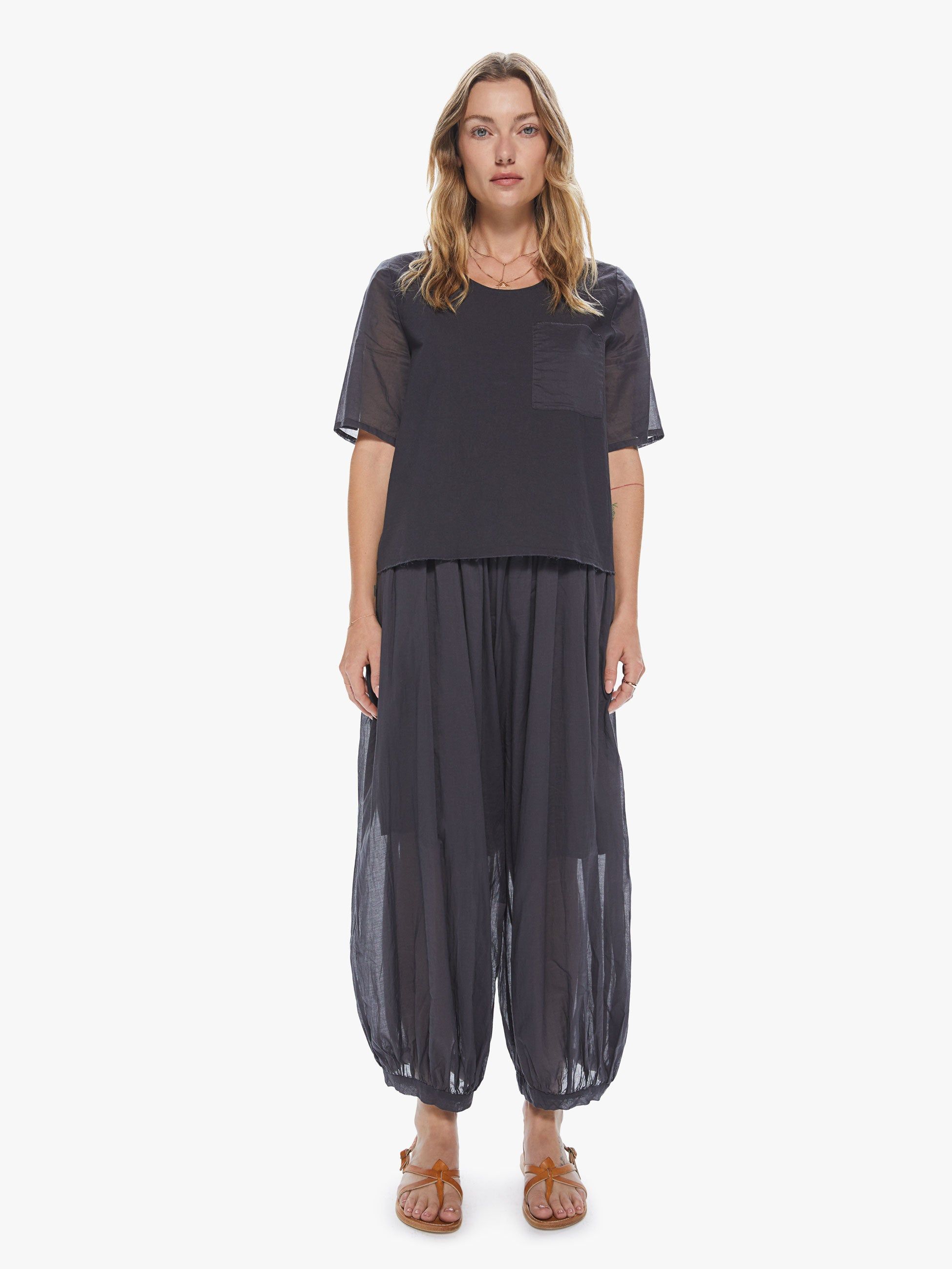 Elsa Esturgie Ganse Top - Carbon sold by MOTHER product image thumbnail 5