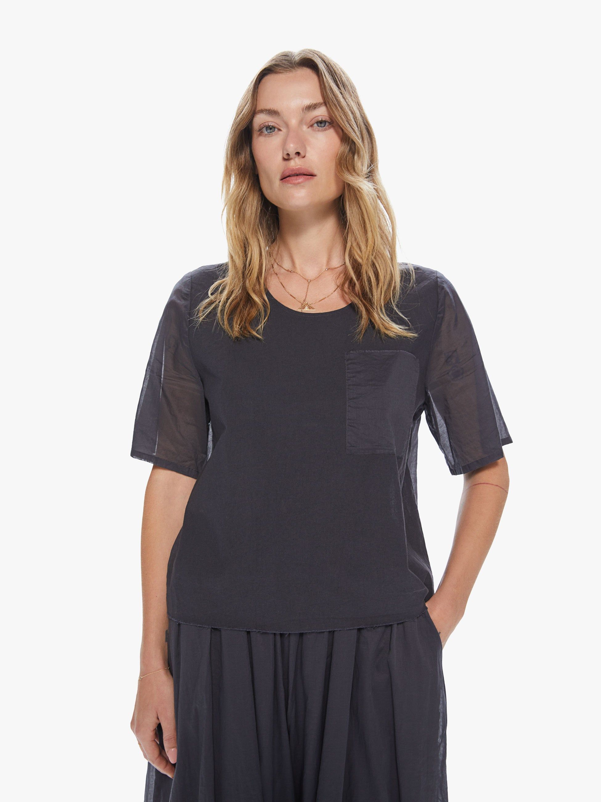 Elsa Esturgie Ganse Top - Carbon sold by MOTHER product image thumbnail 2