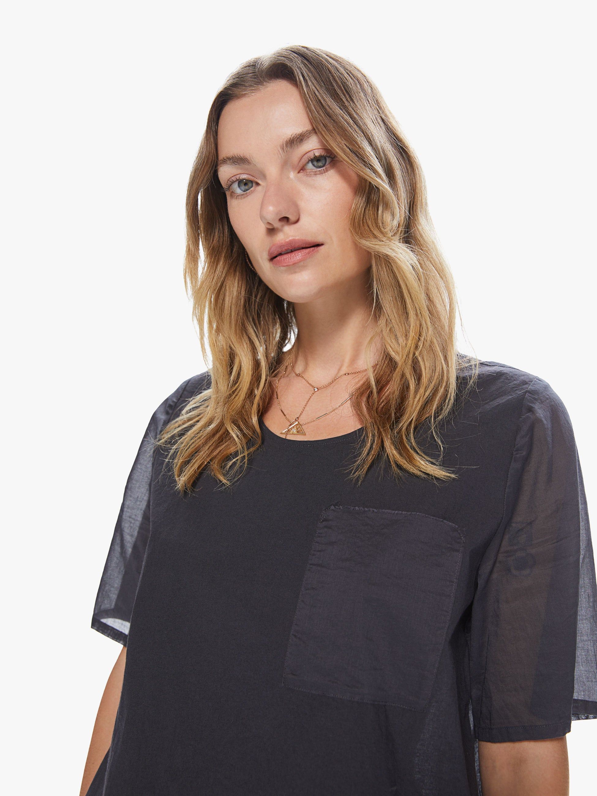 Elsa Esturgie Ganse Top - Carbon sold by MOTHER product image thumbnail 6