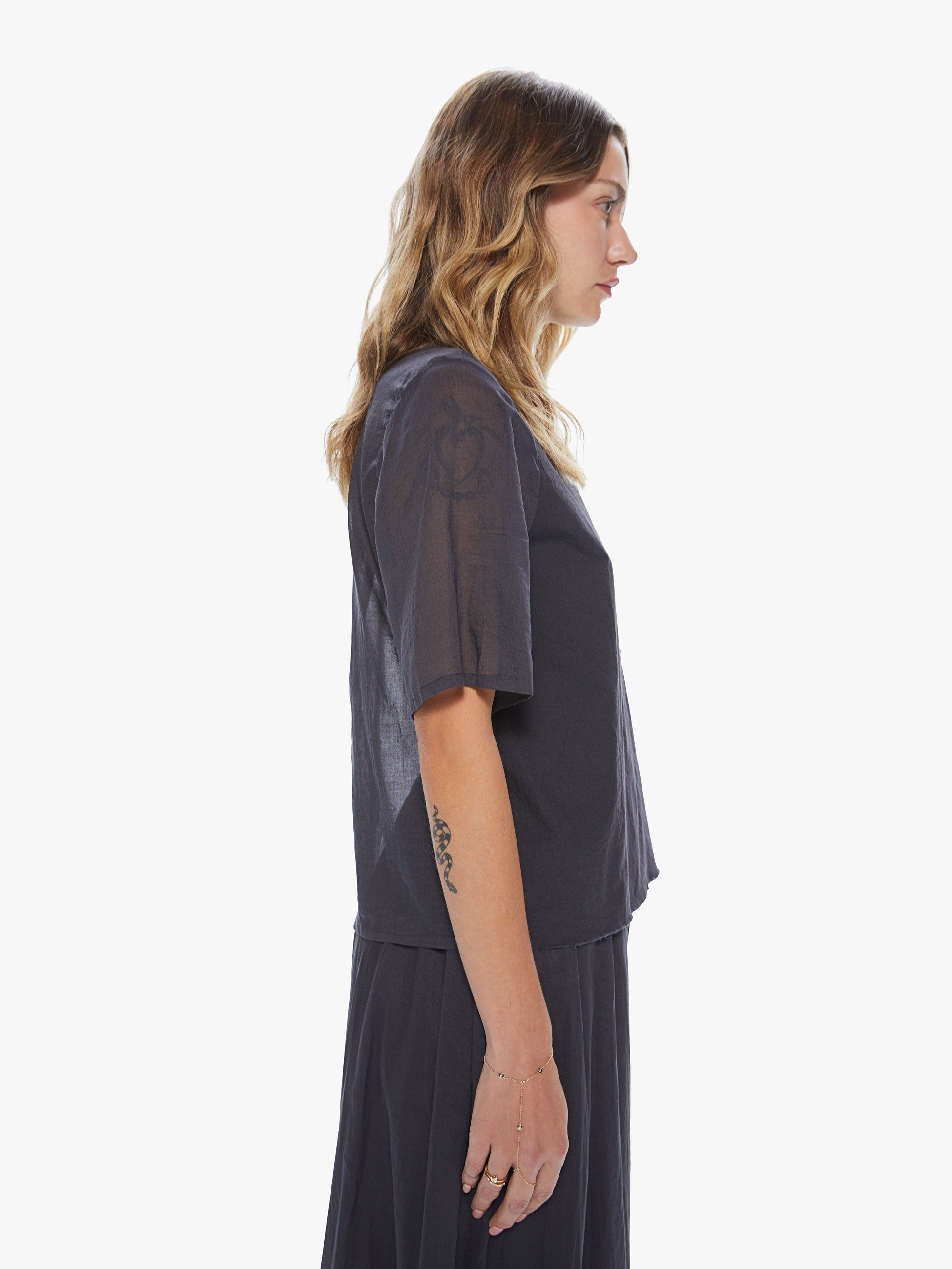 Elsa Esturgie Ganse Top - Carbon sold by MOTHER product image thumbnail 3