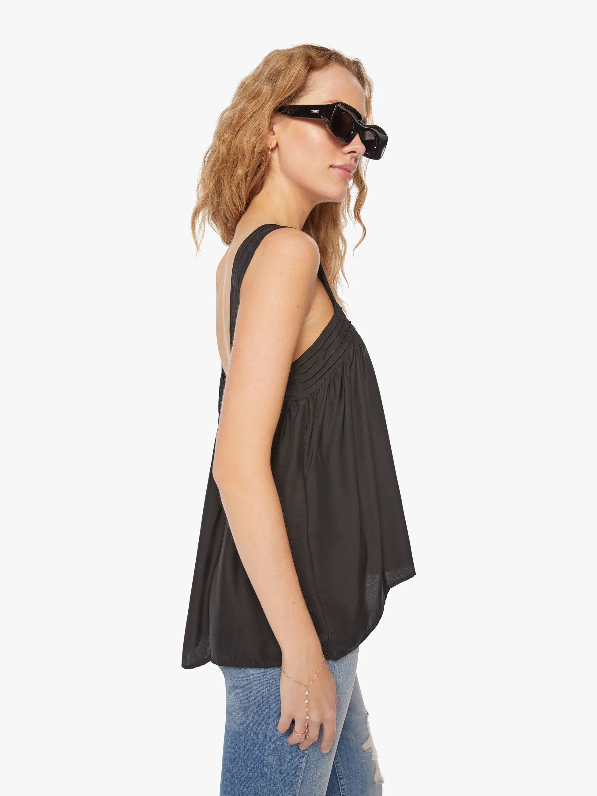 Natalie Martin Jasmine Top - Black Silk sold by MOTHER product image thumbnail 3