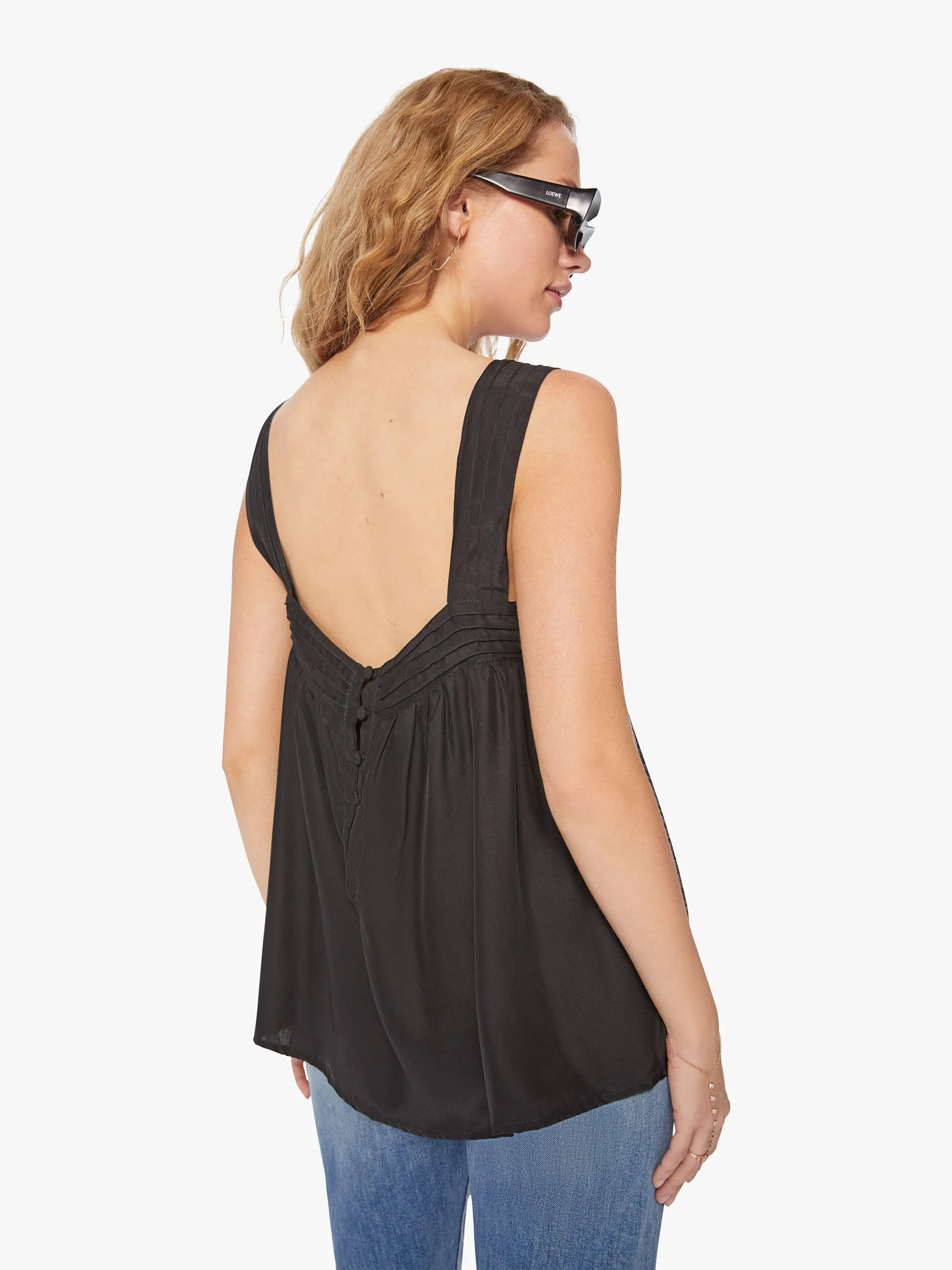 Natalie Martin Jasmine Top - Black Silk sold by MOTHER product image thumbnail 4