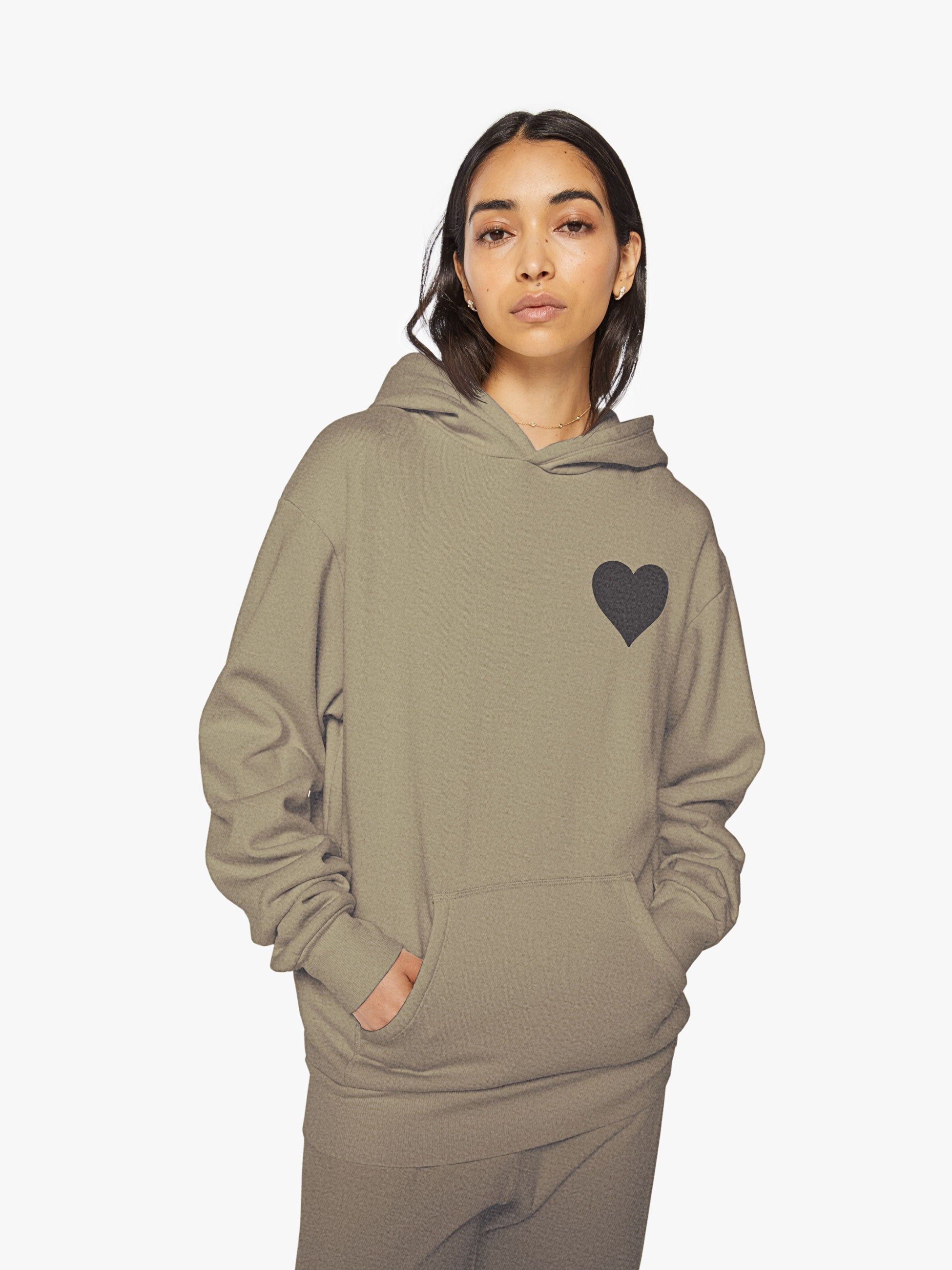 SPRWMN Heart Hoodie - Moss sold by MOTHER