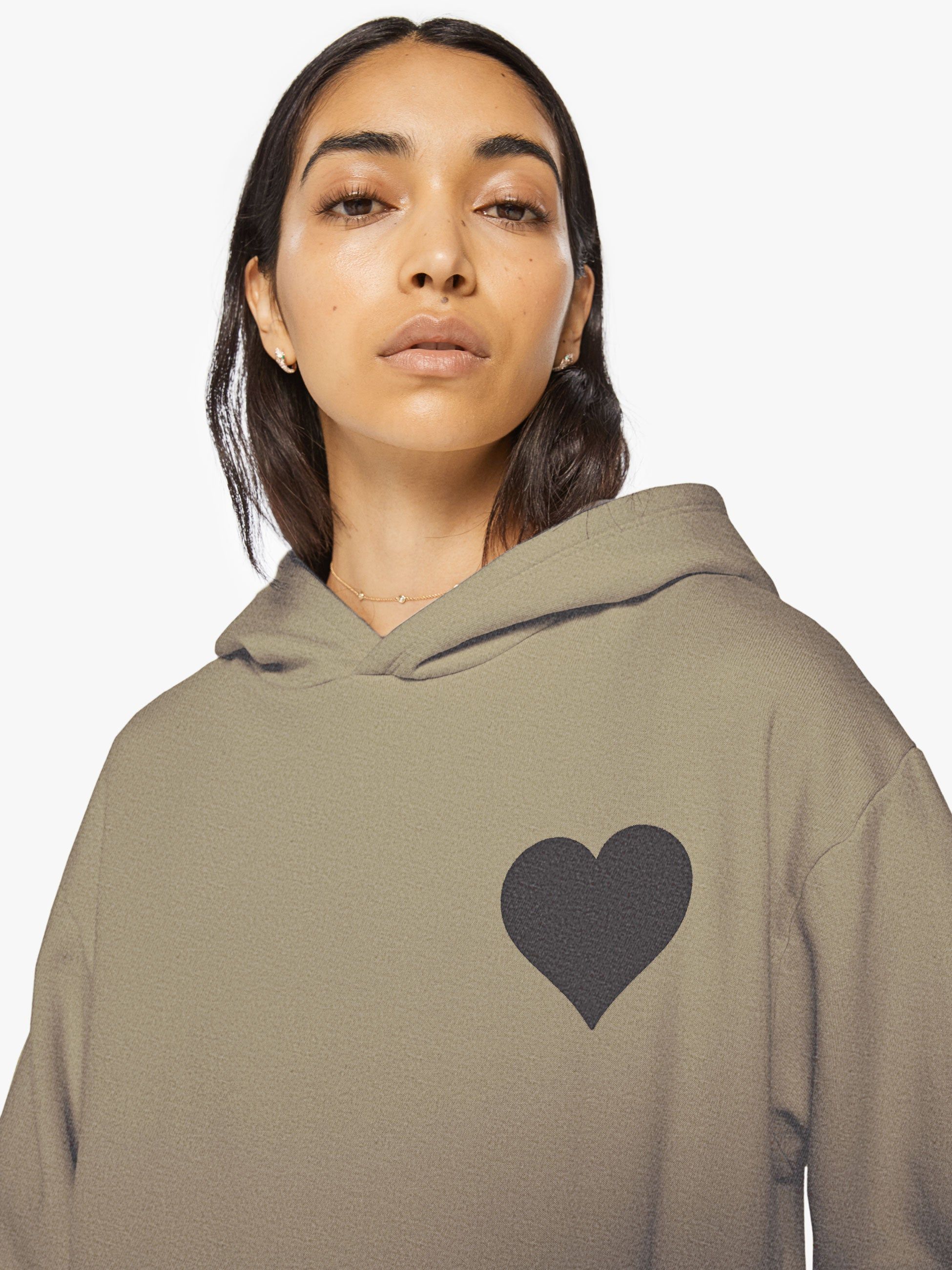 SPRWMN Heart Hoodie - Moss sold by MOTHER product image thumbnail 5
