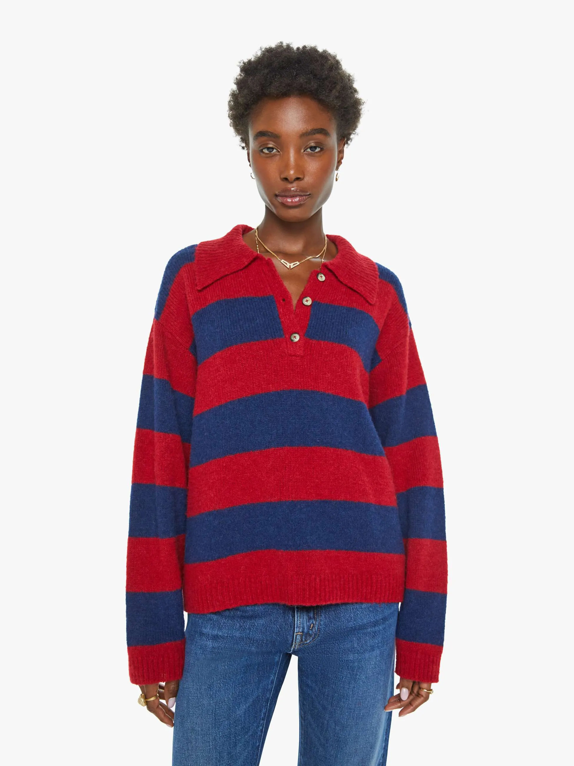 XiRENA Brenton Sweater - Red Blue sold by MOTHER product image thumbnail 2