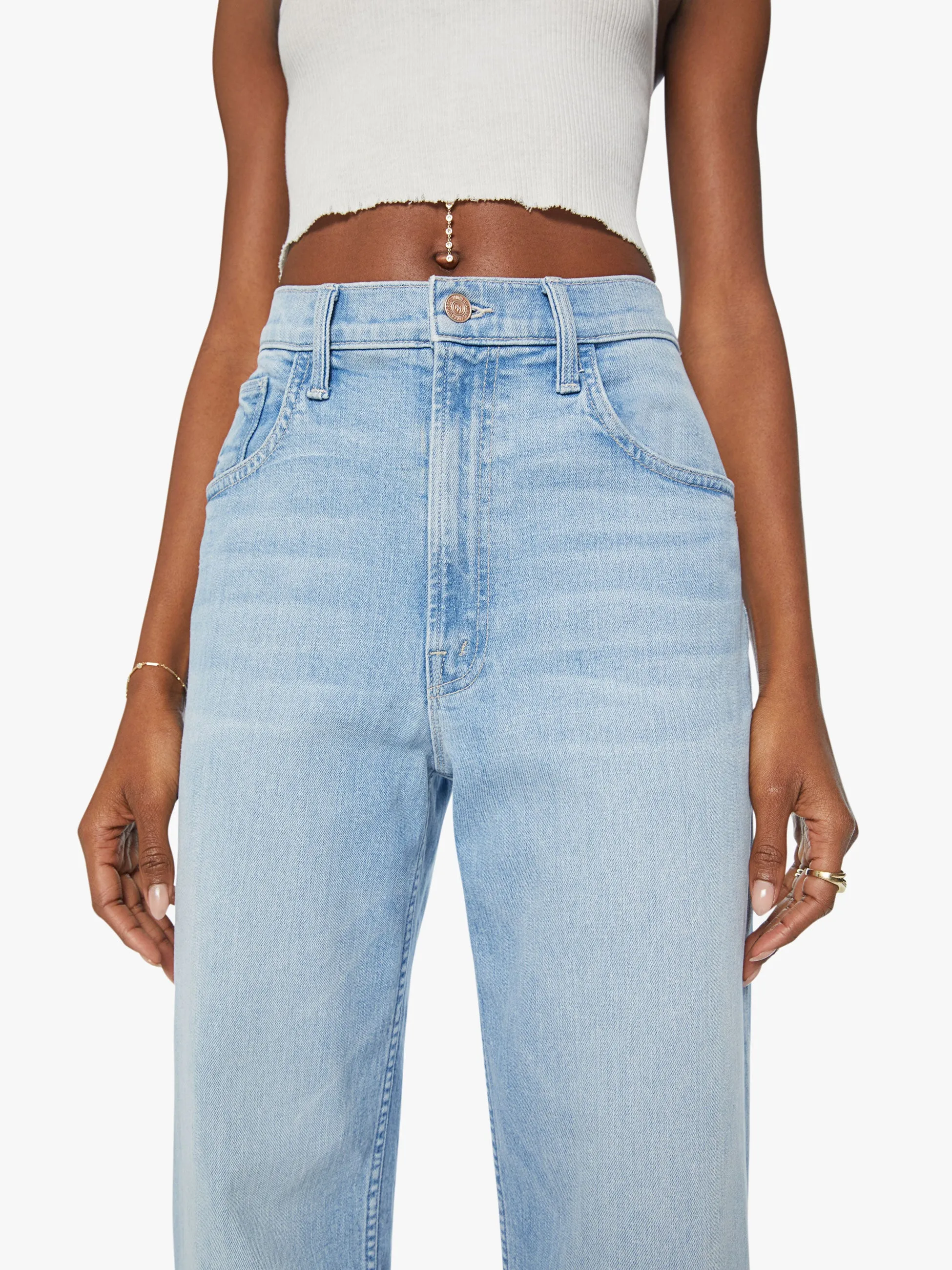 High Waisted Spinner Zip Heel - Norway Dude sold by MOTHER product image thumbnail 5