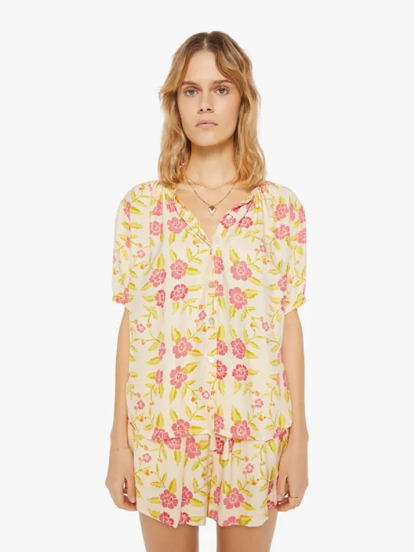 Natalie Martin Violet Top - Prairie Dusty Crimson sold by MOTHER
