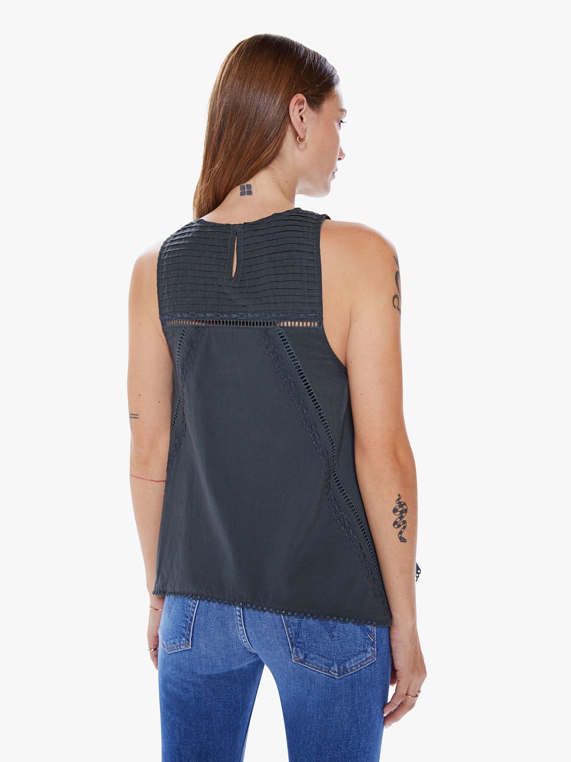 Maria Cher Linet Top - Charcoal sold by MOTHER product image thumbnail 4