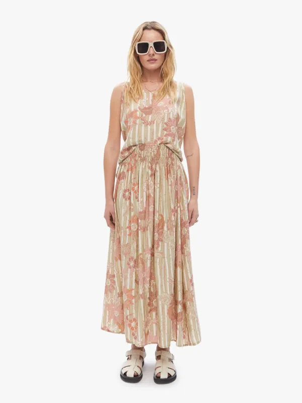 Natalie Martin Bella Skirt - Sunflower Stripe Print Clay sold by MOTHER