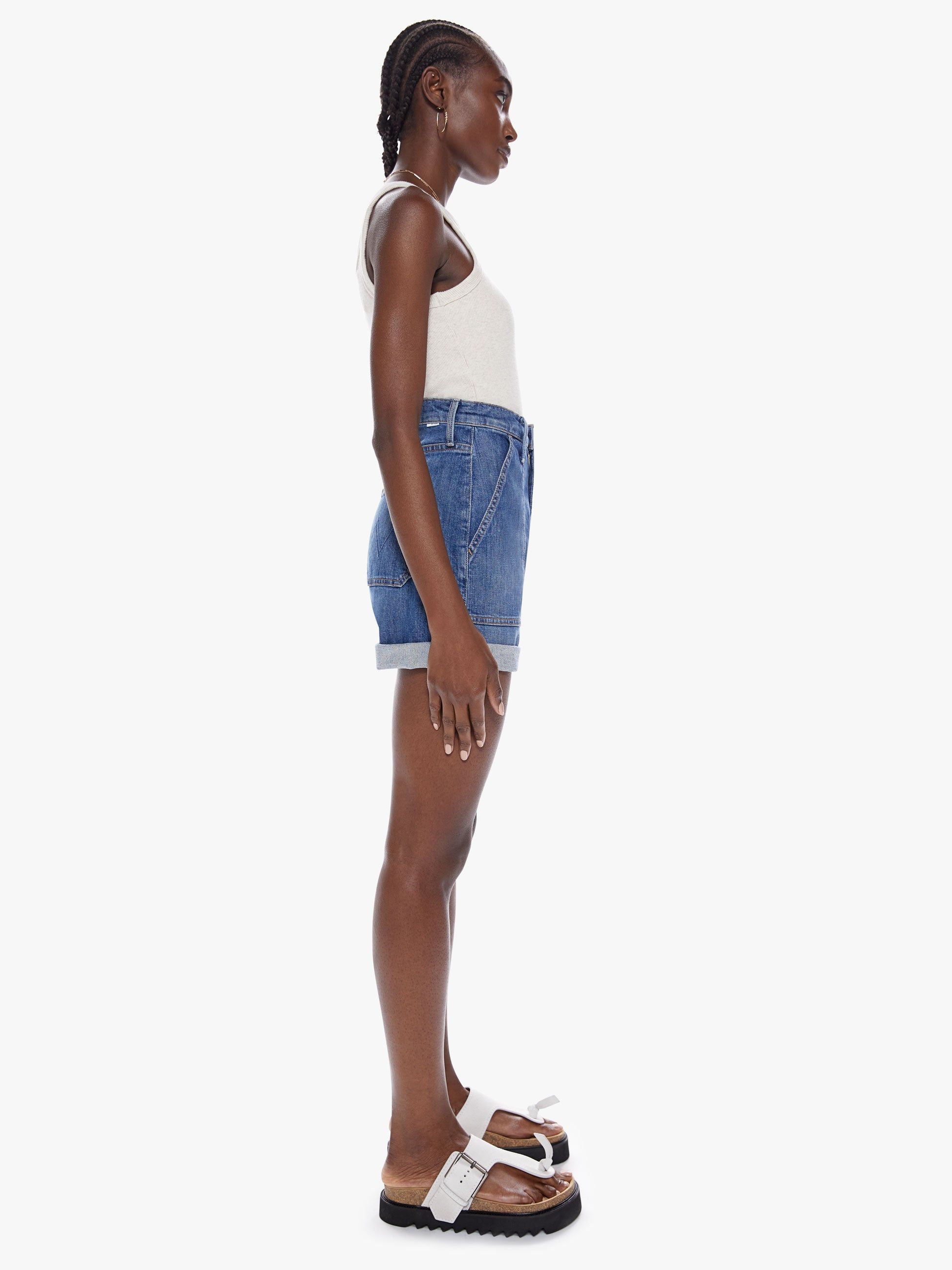 The Patch Rambler Rolled Short - Globe Trotter sold by MOTHER product image thumbnail 3