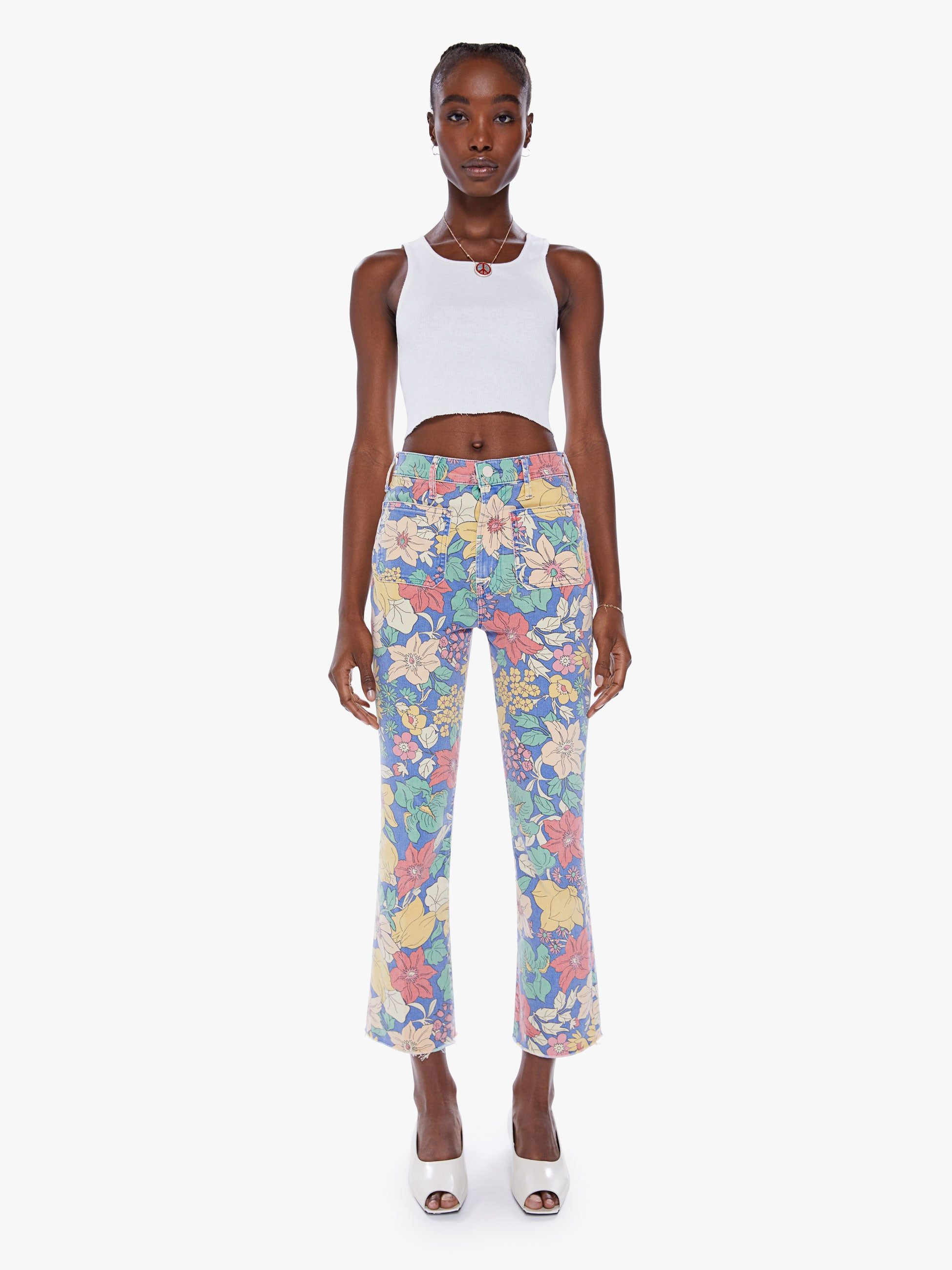 The Hustler Patch Pocket Ankle - Fresh Blooms sold by MOTHER product image thumbnail 3