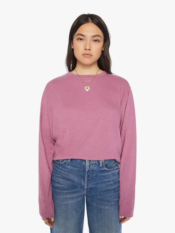 Velva Sheen Rolled Long Sleeve Regular Tee - Plum made by Velva Sheen