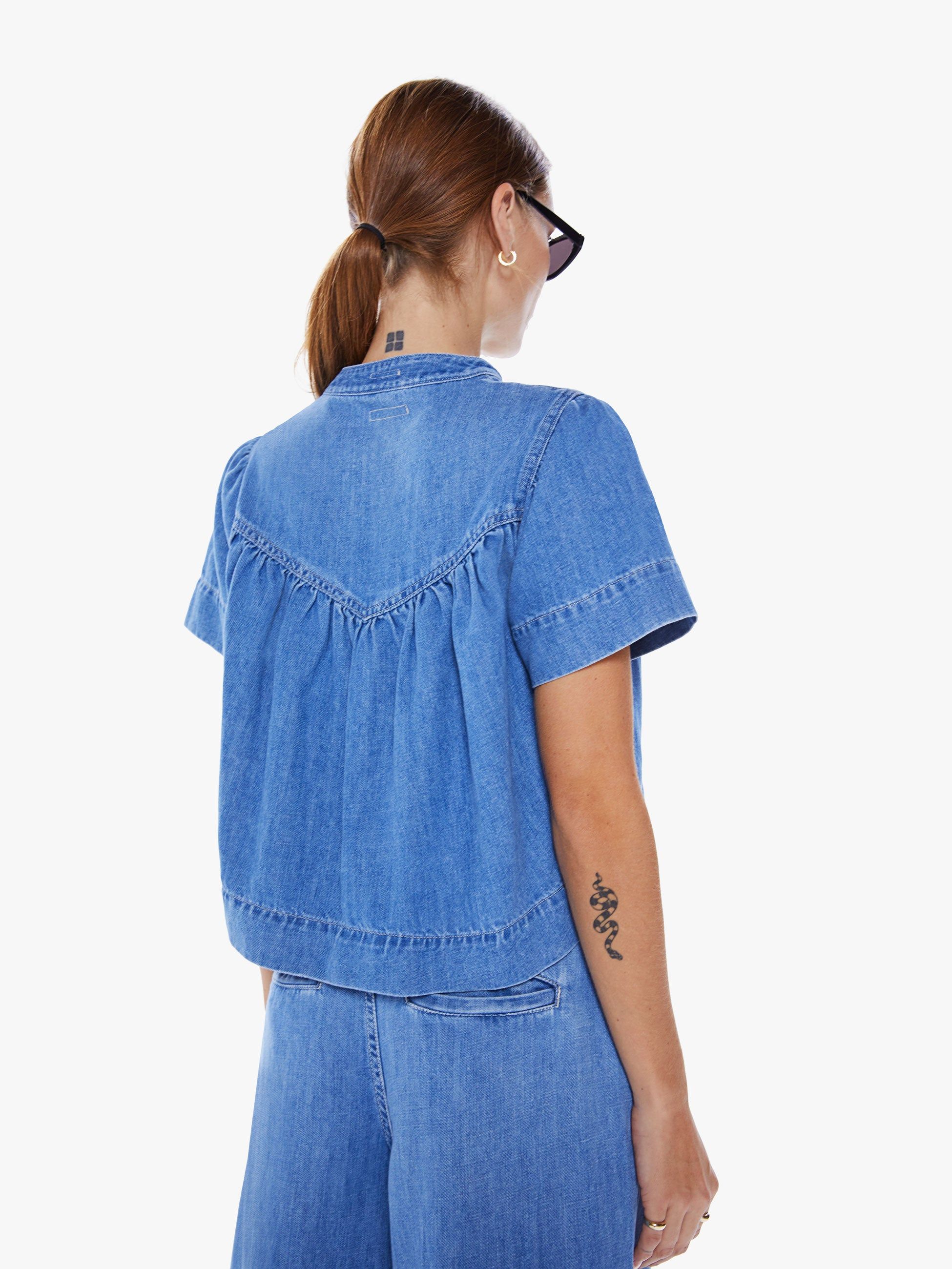 The Giggler Top - Salt And Lime sold by MOTHER product image thumbnail 4