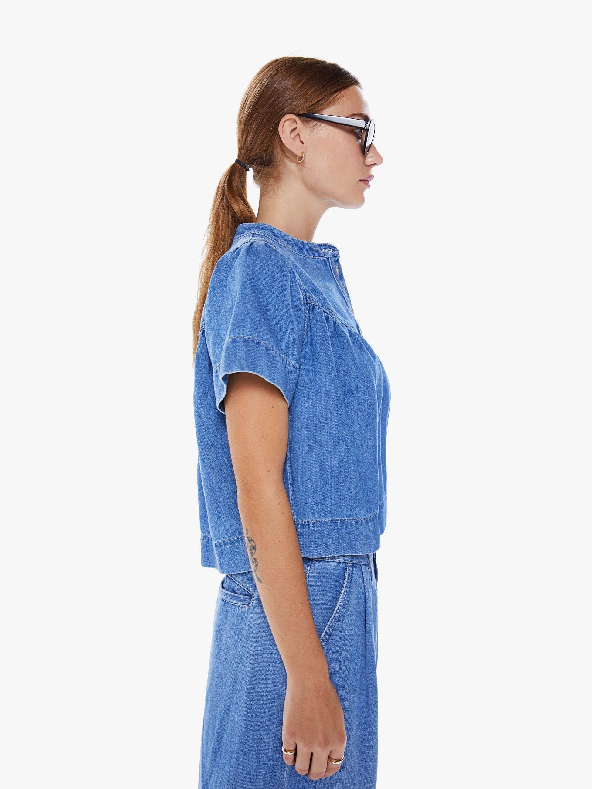 The Giggler Top - Salt And Lime sold by MOTHER product image thumbnail 3